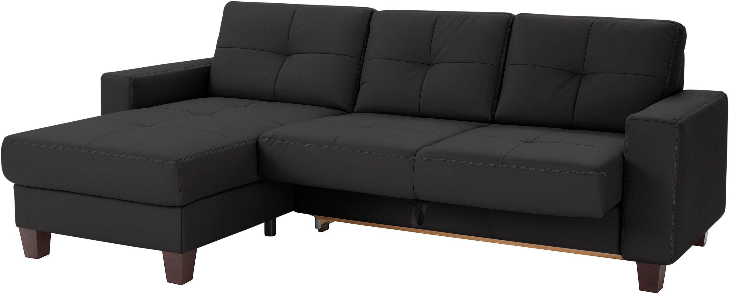 Places of Style Ecksofa »Varese L-Form«, wahlweise mit Bettfunktion und Vorziehfunktion
