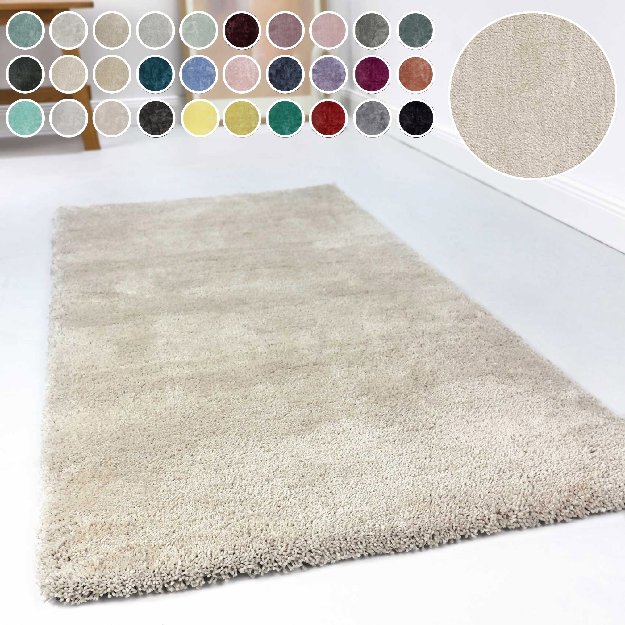 Esprit Hochflor-Teppich "Relaxx ESP-4150" rund 25 mm Höhe Wohnzimmer, sehr günstig online kaufen