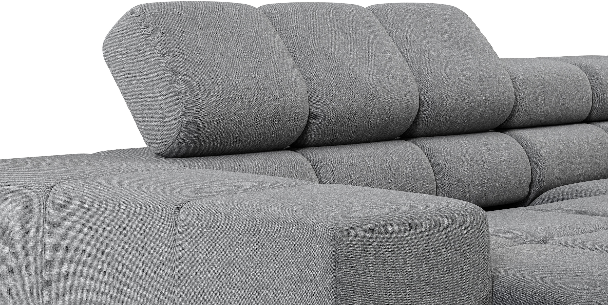 INOSIGN Ecksofa »Ancona, incl. Kopfteilverstellung + 3 Zierkissen, L-Form, Breite 249cm«, wahlweise motorische Sitztiefenverstellung, B/T(H: 249/215/70 cm