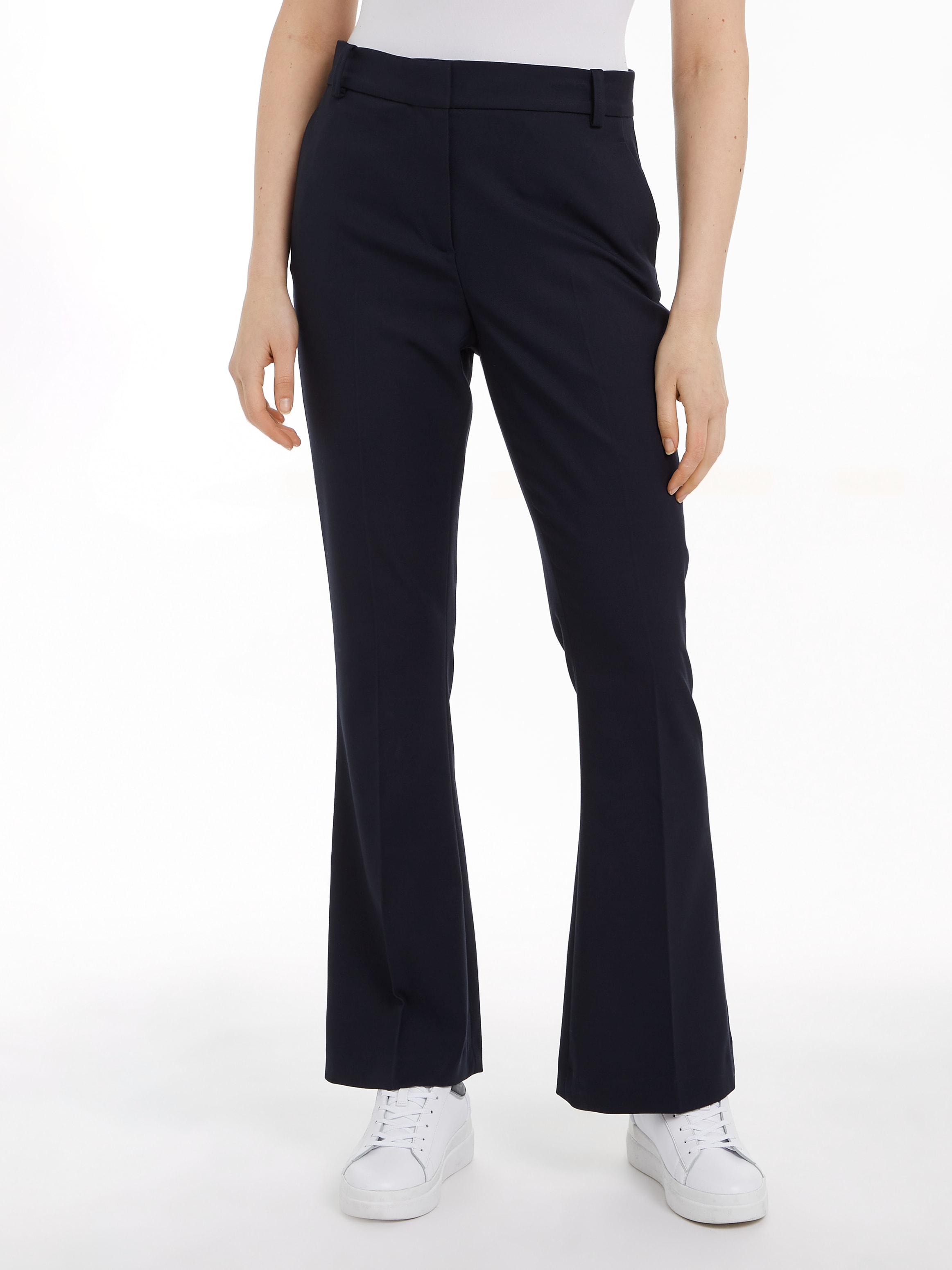 Tommy Hilfiger Webhose »CORE FLARED PANT«, mit Logo-Flagge