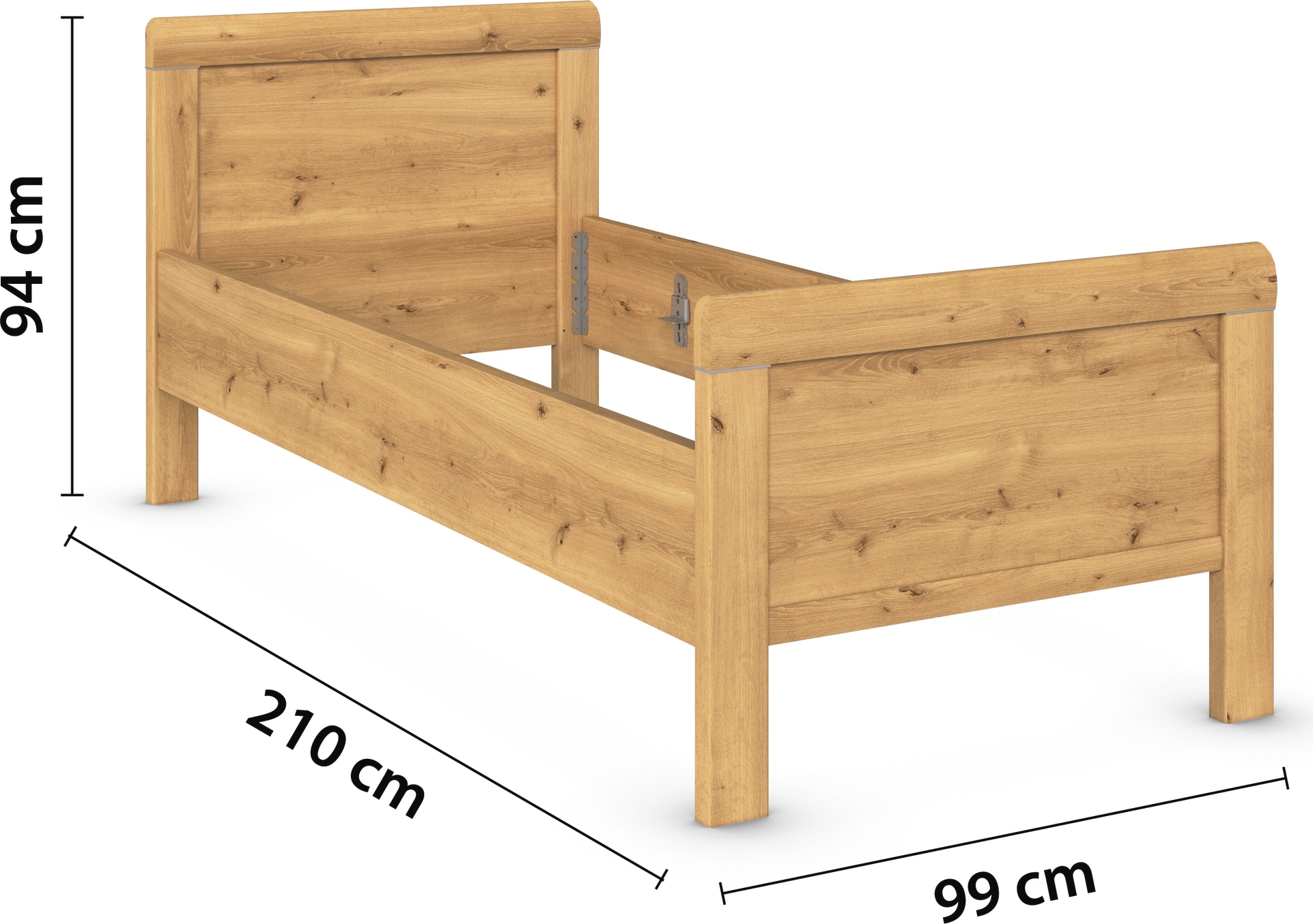 rauch Bett »Bett Einzelbett Stollenbett EVELYN«, in Komforthöhe aus Holzwerkstoff in elegantem Stil MADE IN GERMANY