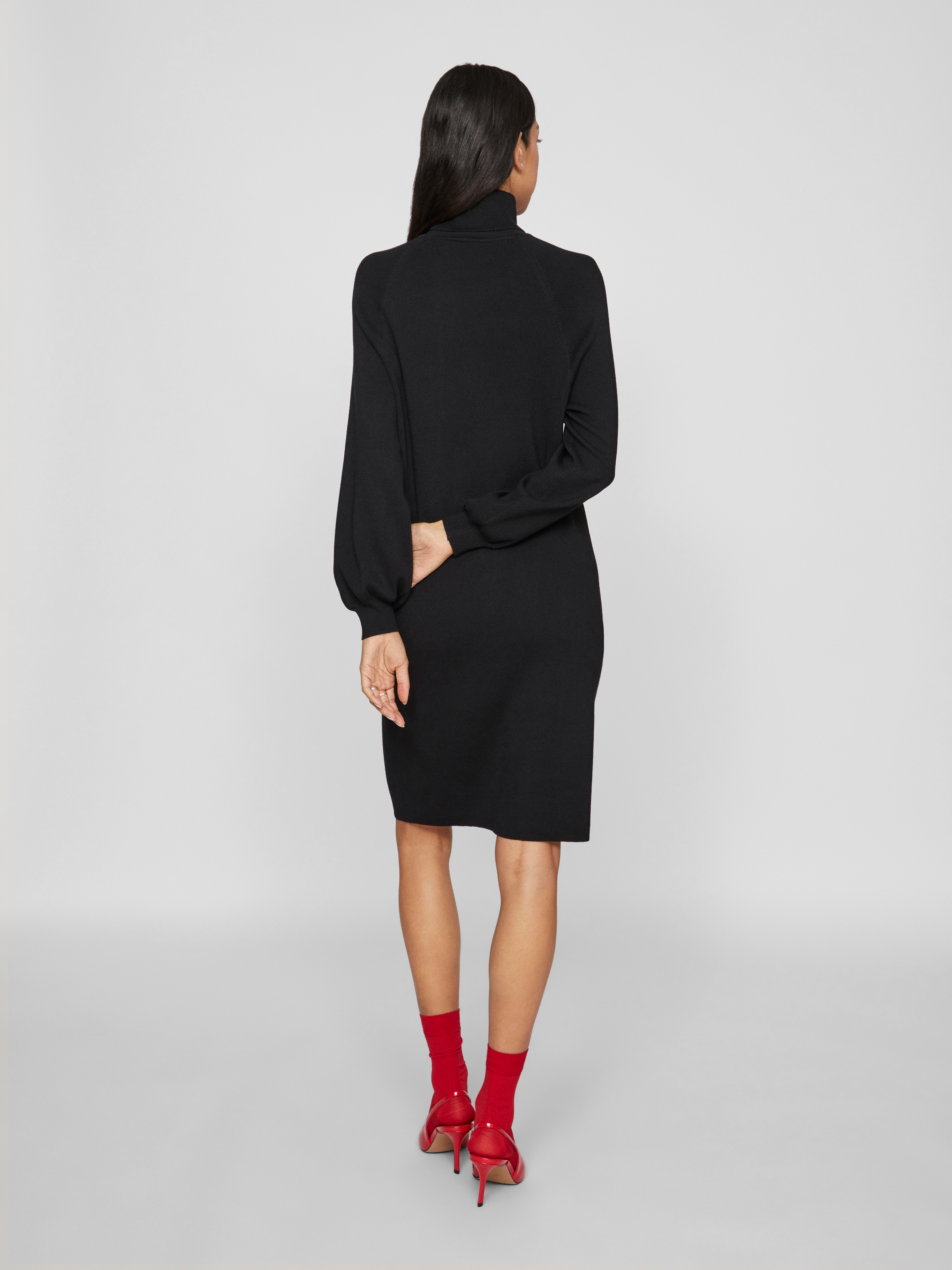 Vila Strickkleid »VIOSTRIA ROLL NECK L/S KNIT DRESS - NOOS«