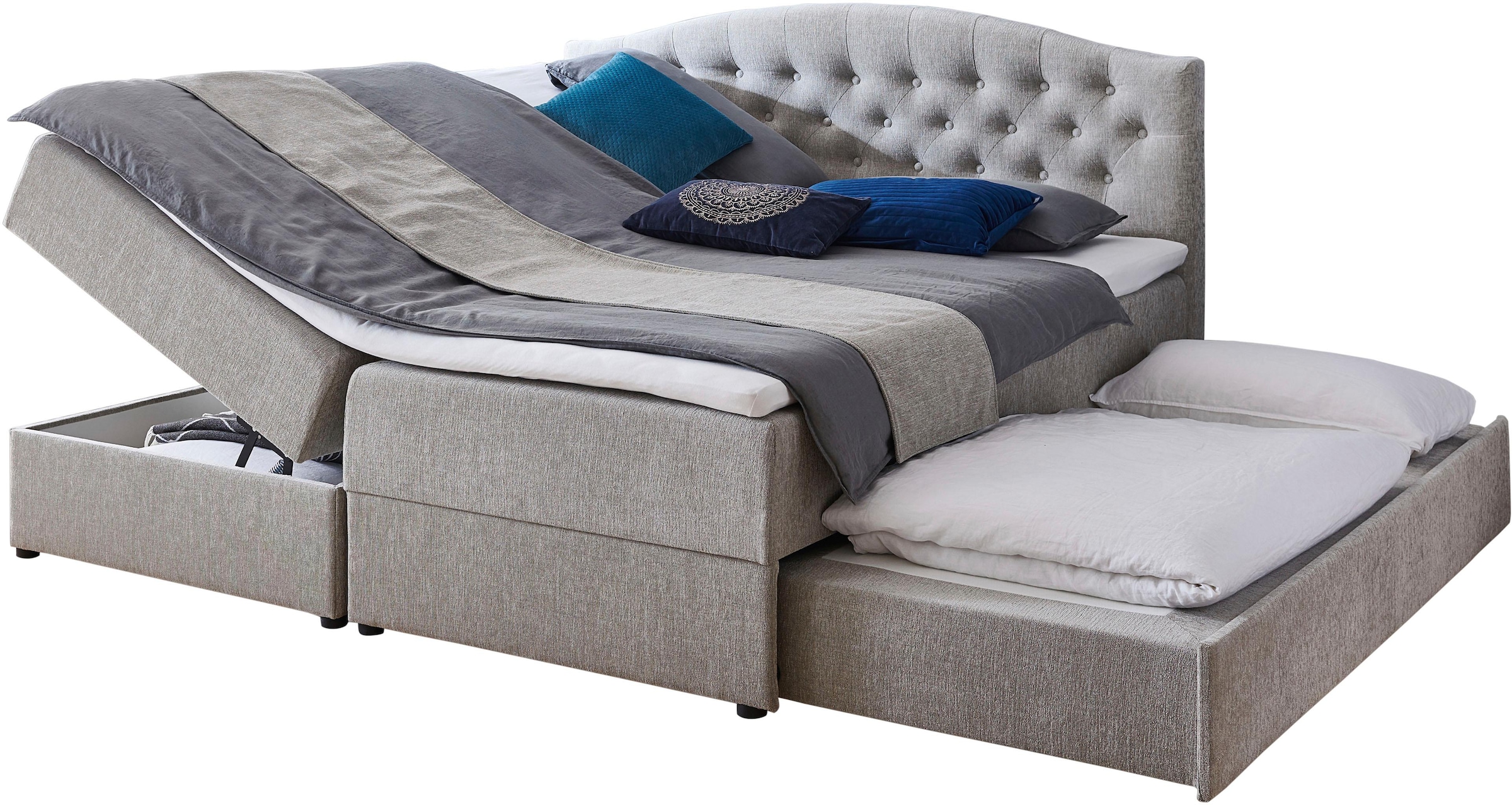 ATLANTIC home collection Boxspringbett "Lotte", mit Topper, Bettkasten und günstig online kaufen