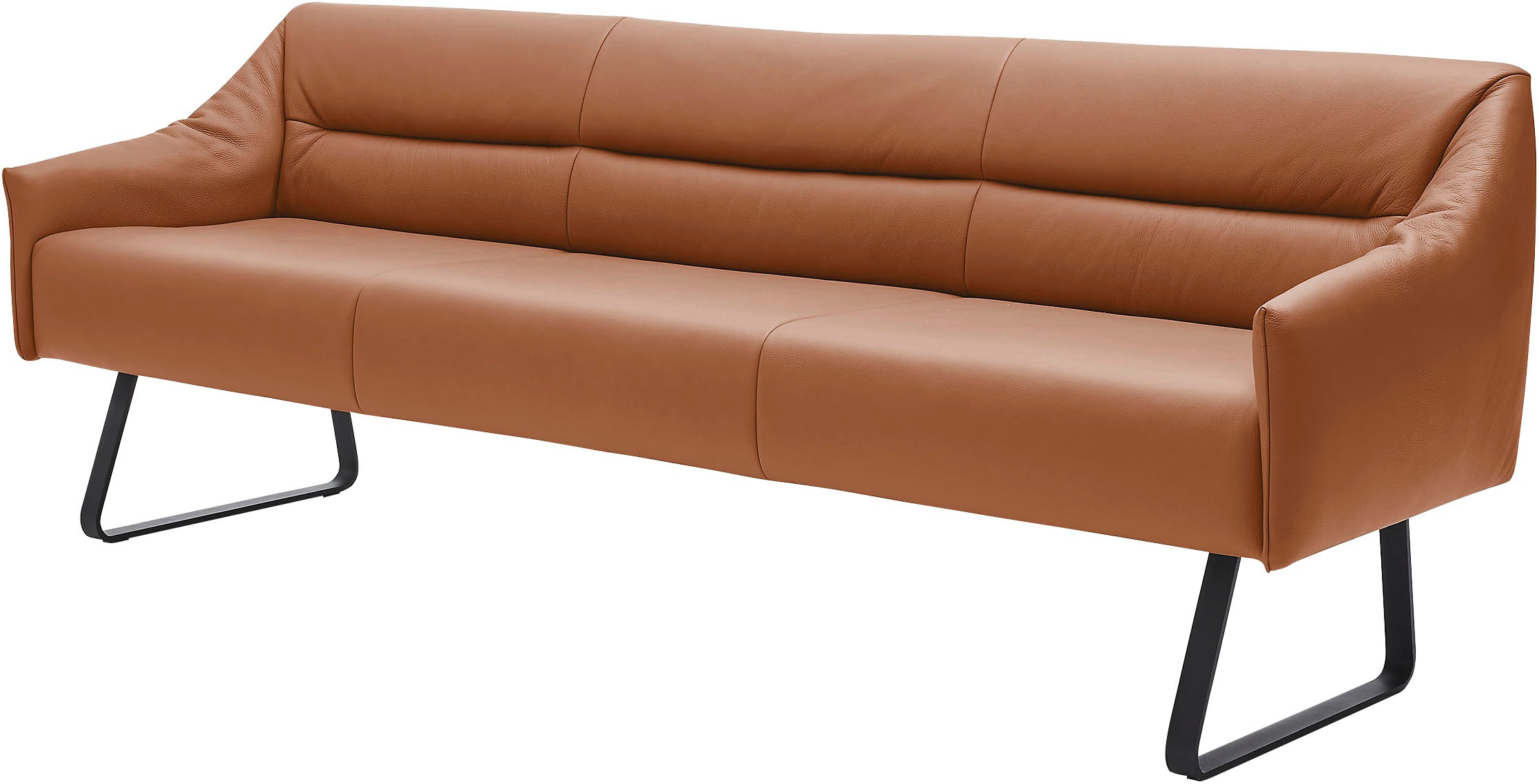 Musterring Essbank »JustB! SP500«, (1 St.), Metallkufe schwarz, verschiedene Farben, Breite 220 oder 250 cm