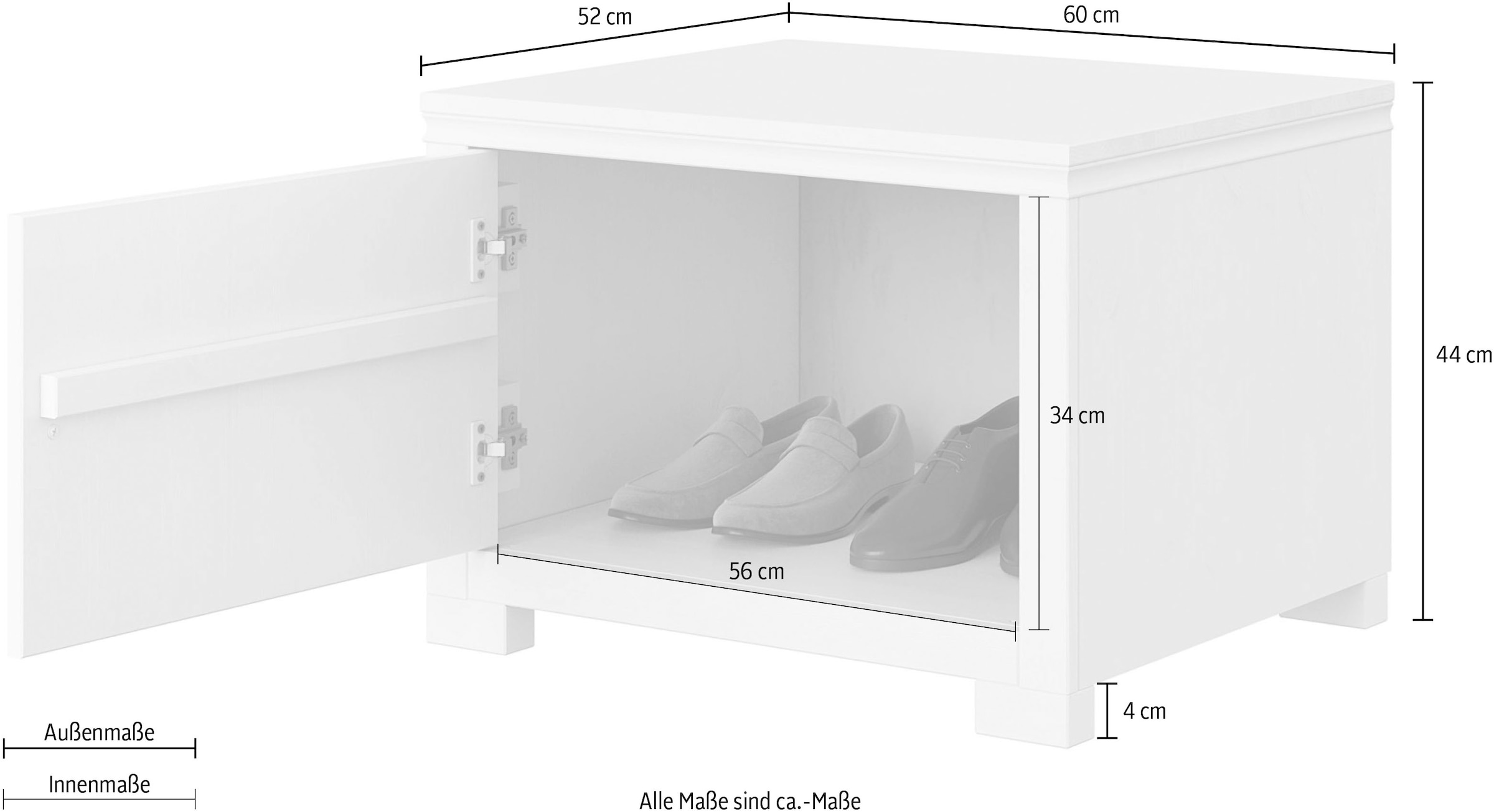 OTTO home Beistellschrank »Gotland, Schrankmodulsystem, einzeln oder mit der Serie kombinierbar« H/B/T ca. 60/60/52 oder ca. 44/60/52,  massive Kiefer, variabel einsetzbar, auch für Dachschrägen