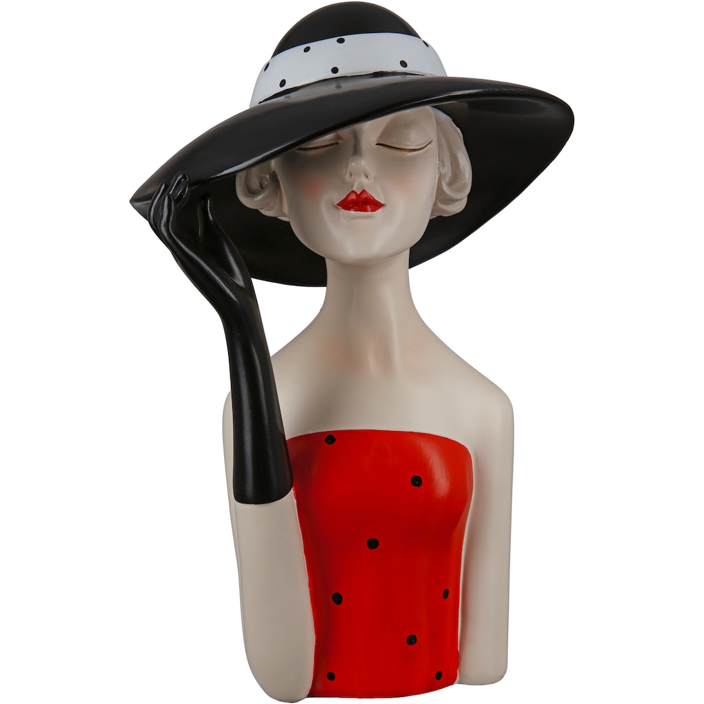 GILDE Dekofigur »Figur Lady mit schwarzem Hut«