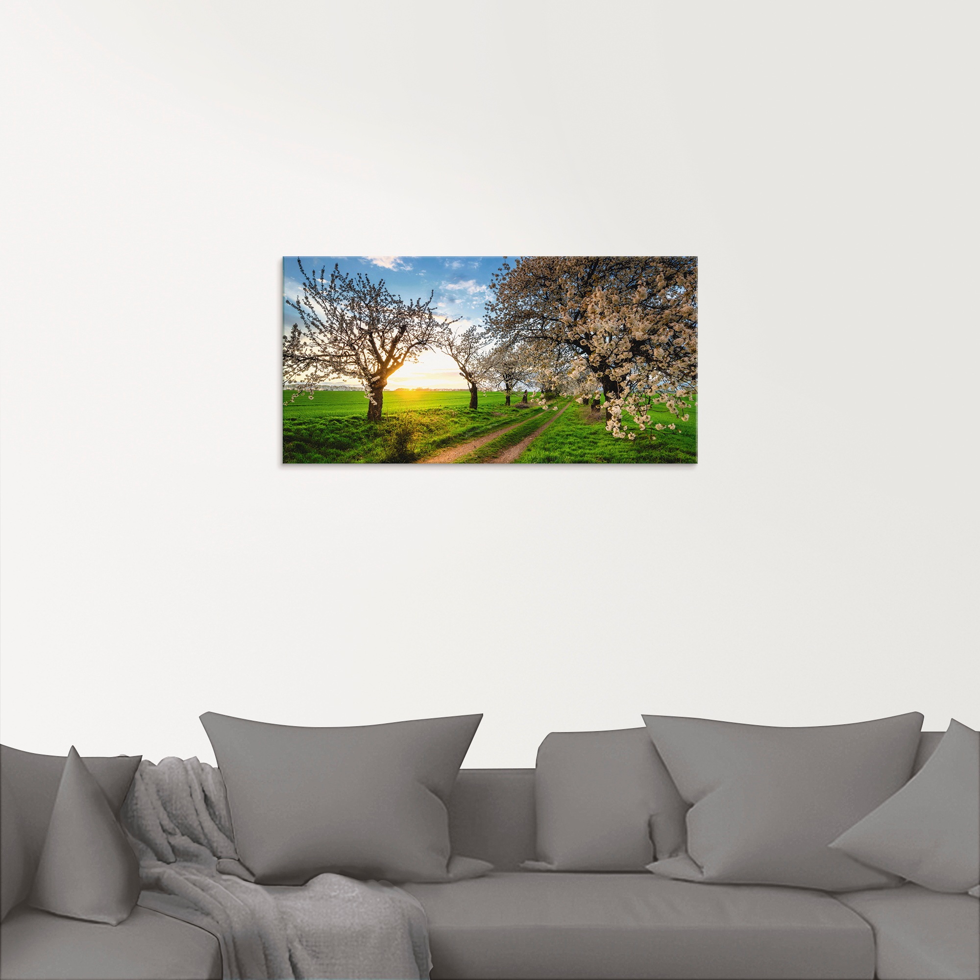Artland Glasbild »Kirschallee« Felder 1 Stk. tlg. in verschiedenen Größen günstig online kaufen