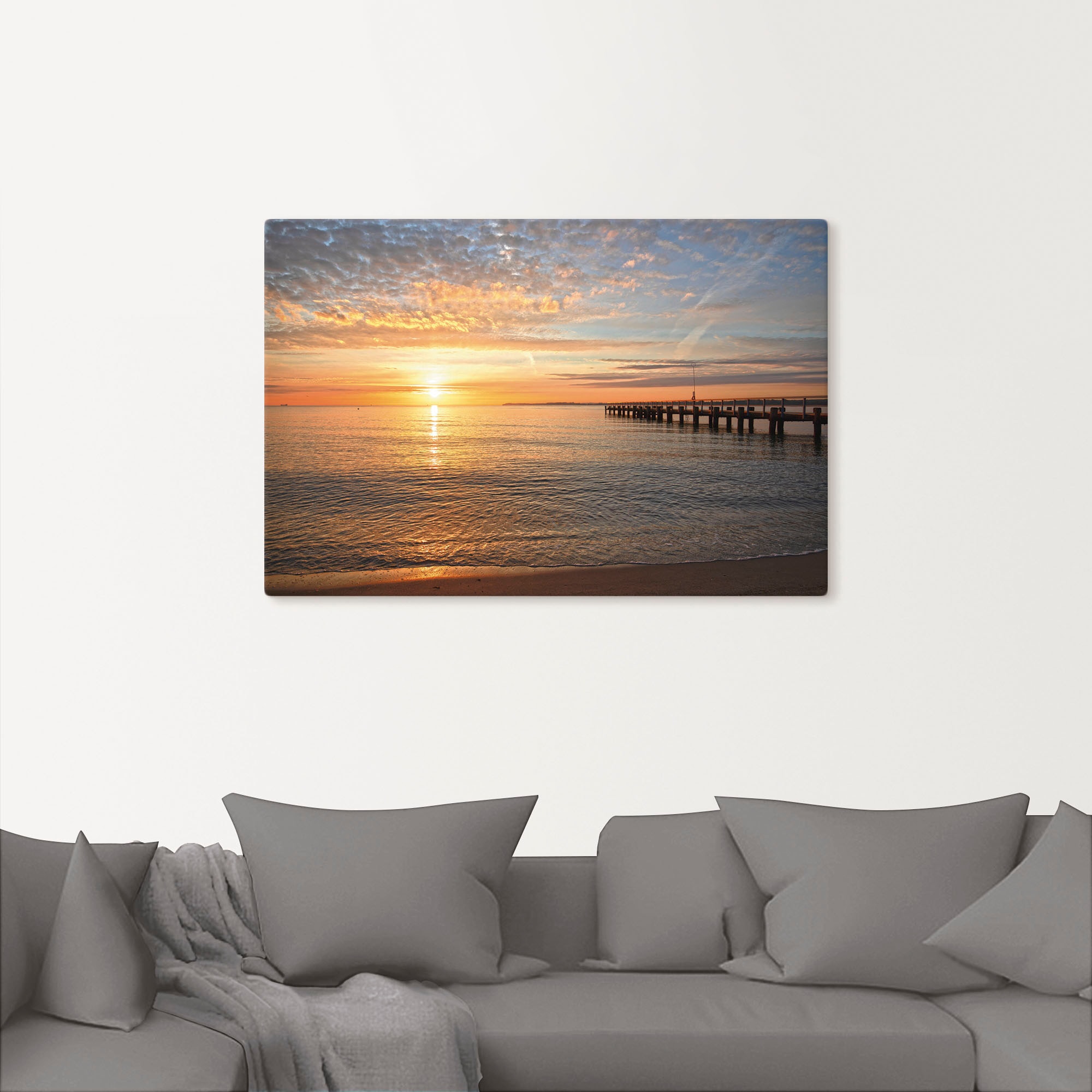 Artland Wandbild "Früh morgens an der Ostsee", Bilder vom Sonnenuntergang & günstig online kaufen