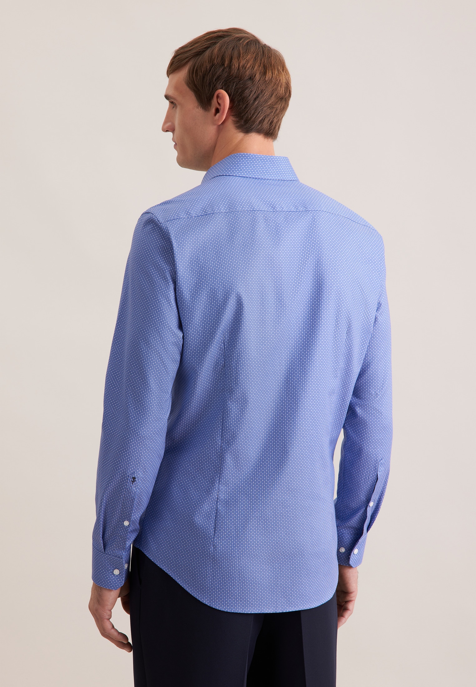 seidensticker Businesshemd »Schwarze Rose« Shaped 1/1 Kentkragen Druck