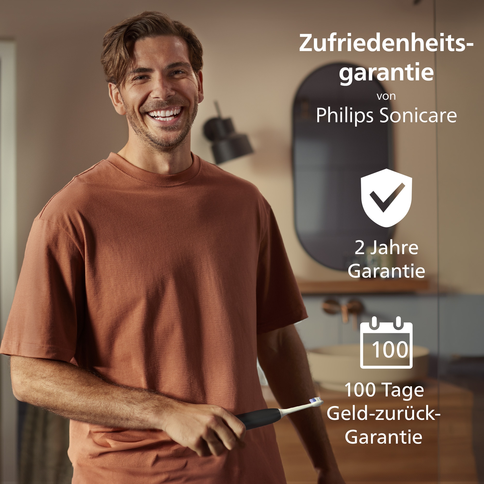 Philips Sonicare Elektrische Zahnbürste »Series 6100 HX7400/01«, 1 St. Aufsteckbürsten, mit visueller Andruckkontrolle, 5 Putzeinstellungen, inkl. Ladegerät