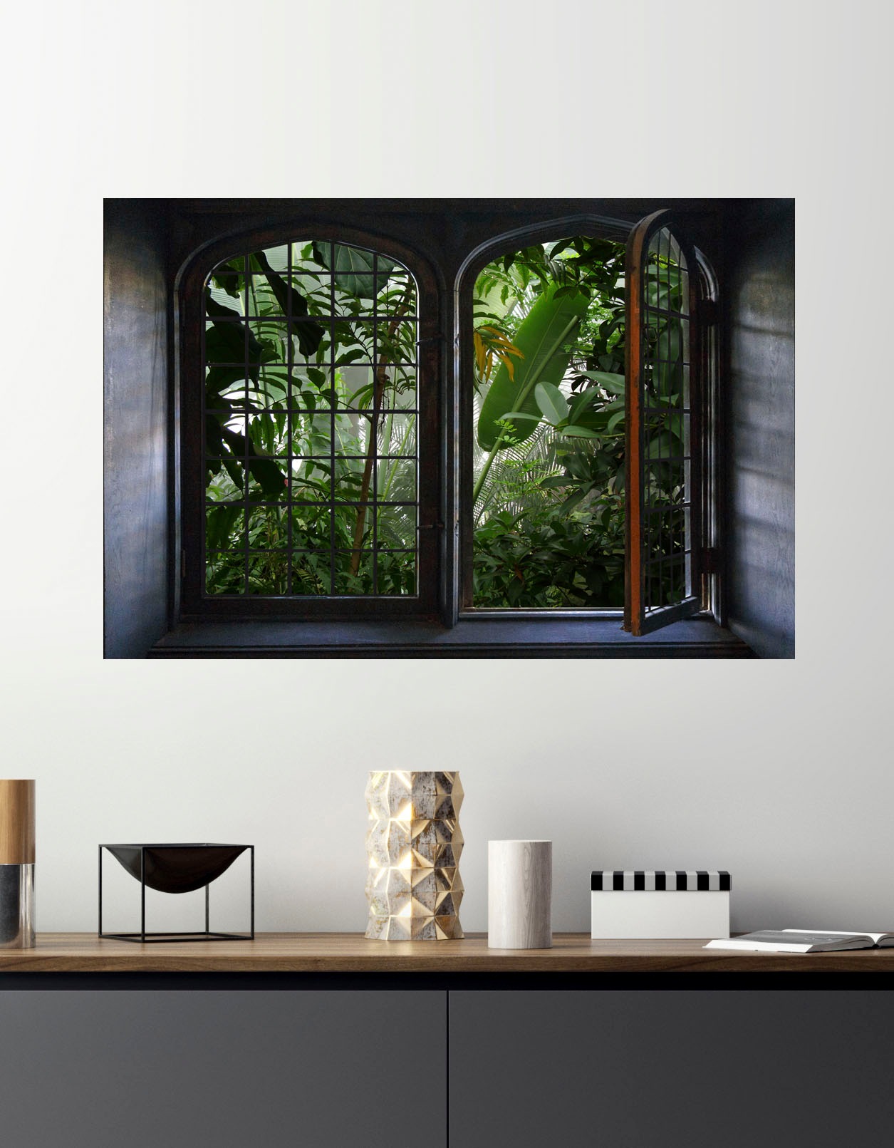 queence Wandsticker »Urwald«, Wandsticker, Wandbild, selbstklebend, 3D, Fenster