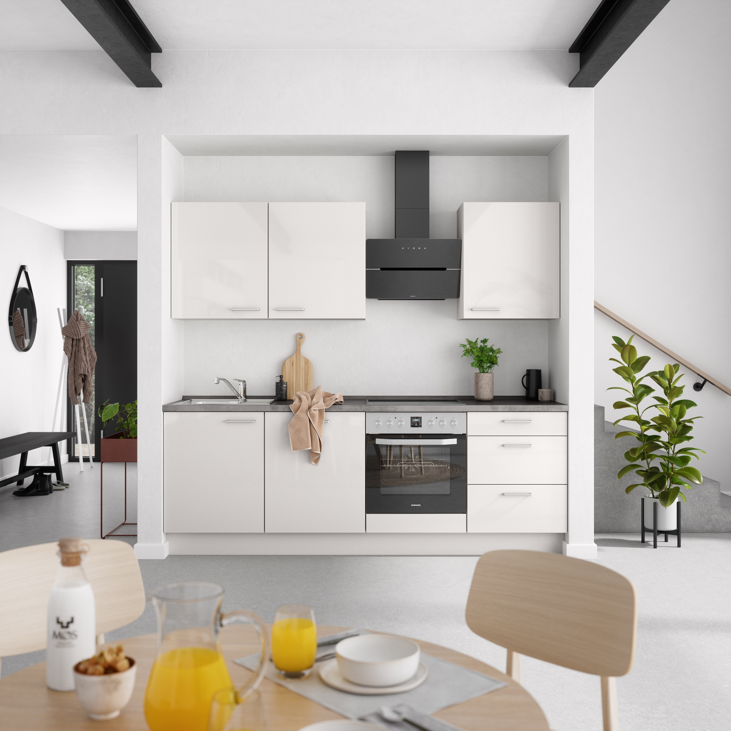 nobilia® Küchenzeile »"Flash II"«, vormontiert, Ausrichtung wählbar, Breite 240 cm, wahlw. mit E-Geräten