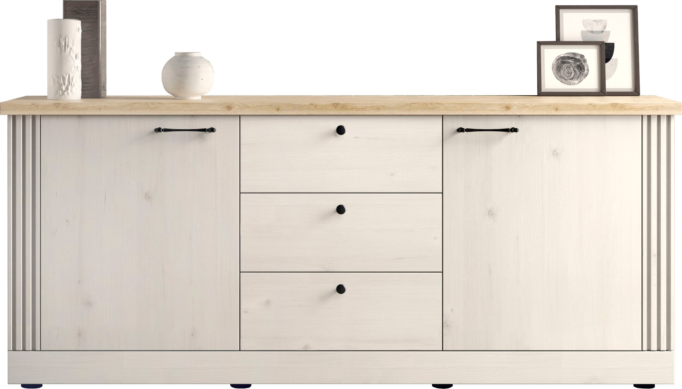Home affaire Sideboard »Country Breite 211 cm, Kommode 2 Türen u. 3 Schubkä günstig online kaufen