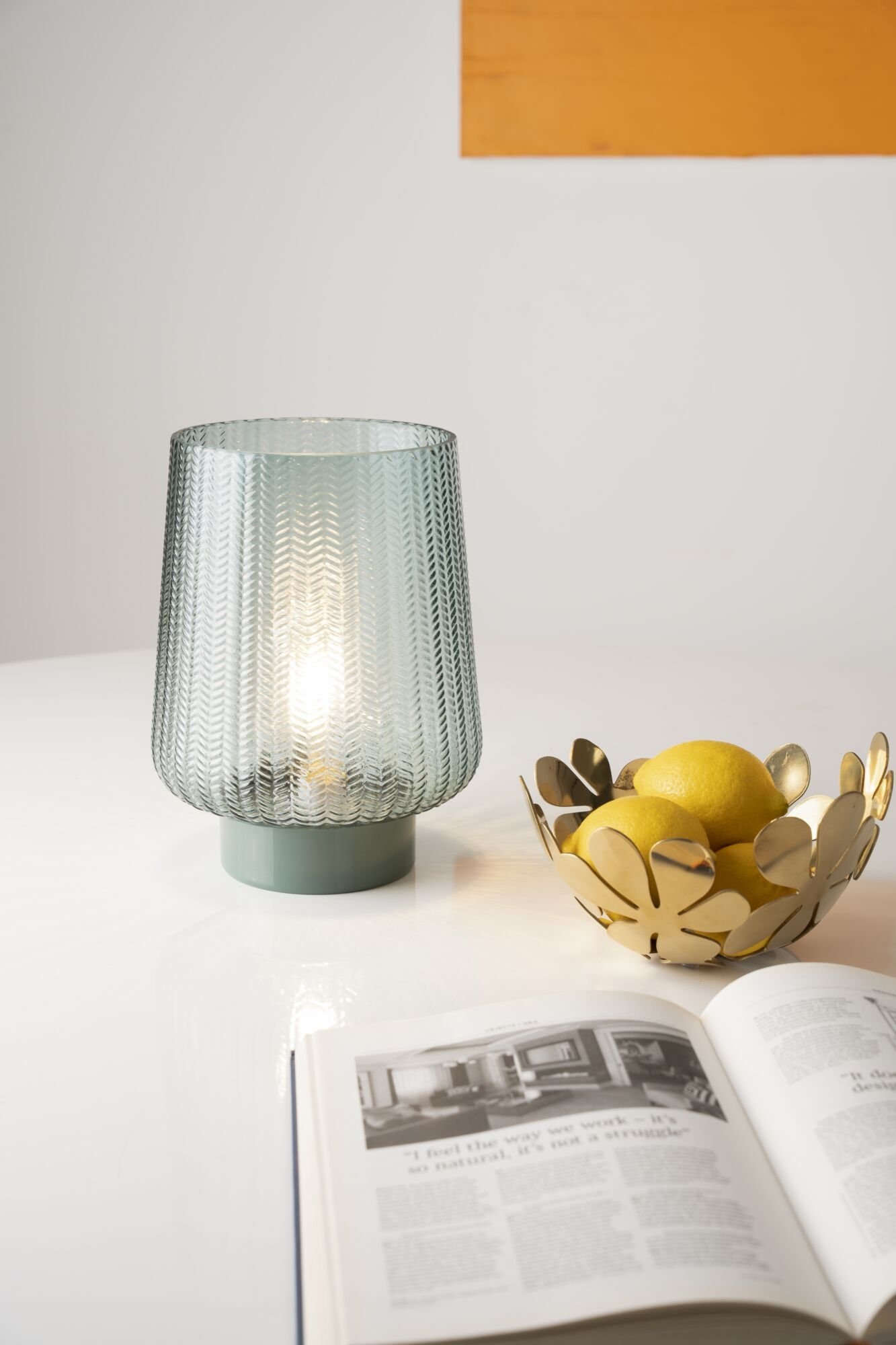 Pauleen LED Tischleuchte »Pretty Glamour mobile Türkis Glas/Metall«, 1 flam günstig online kaufen