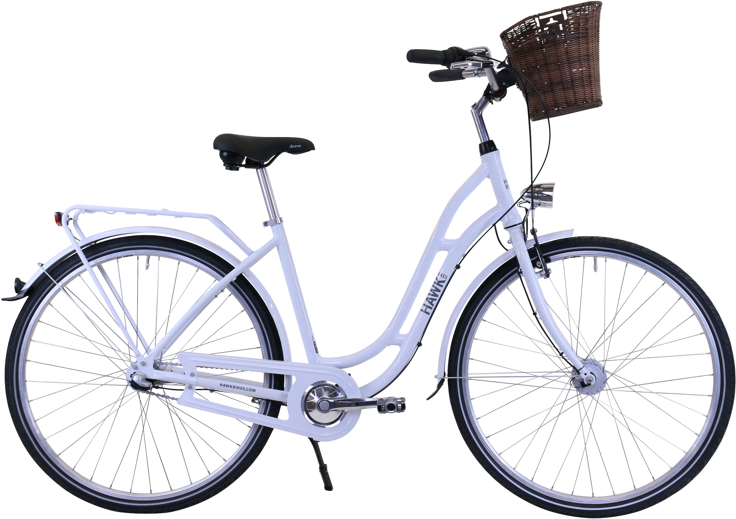 Bild von HAWK Bikes Cityrad »City Classic Joy White«, 3 Gang, Shimano, Nexus Schaltwerk, für Damen und Herren