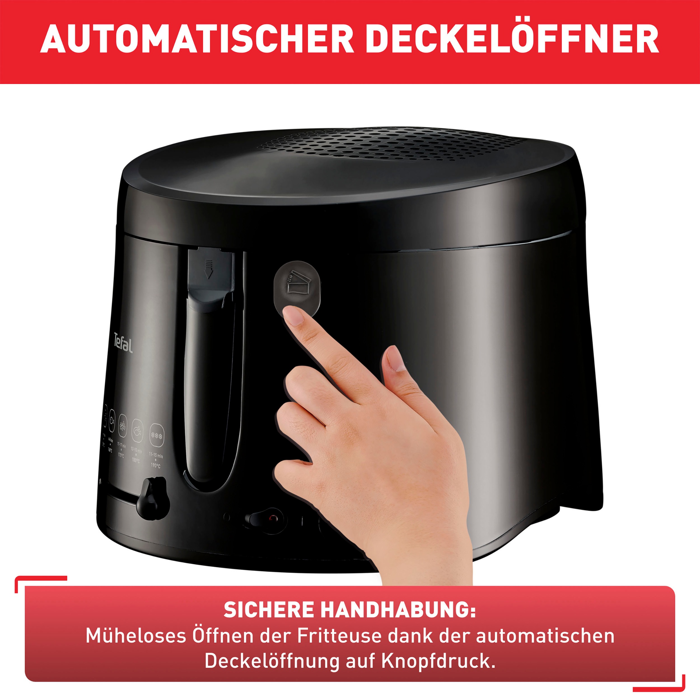 Tefal Fritteuse »Maxi Fry«, 1900 W, Fassungsvermögen 2,1 l, Cool Wall Technologie, Familienkapazität, FF1078
