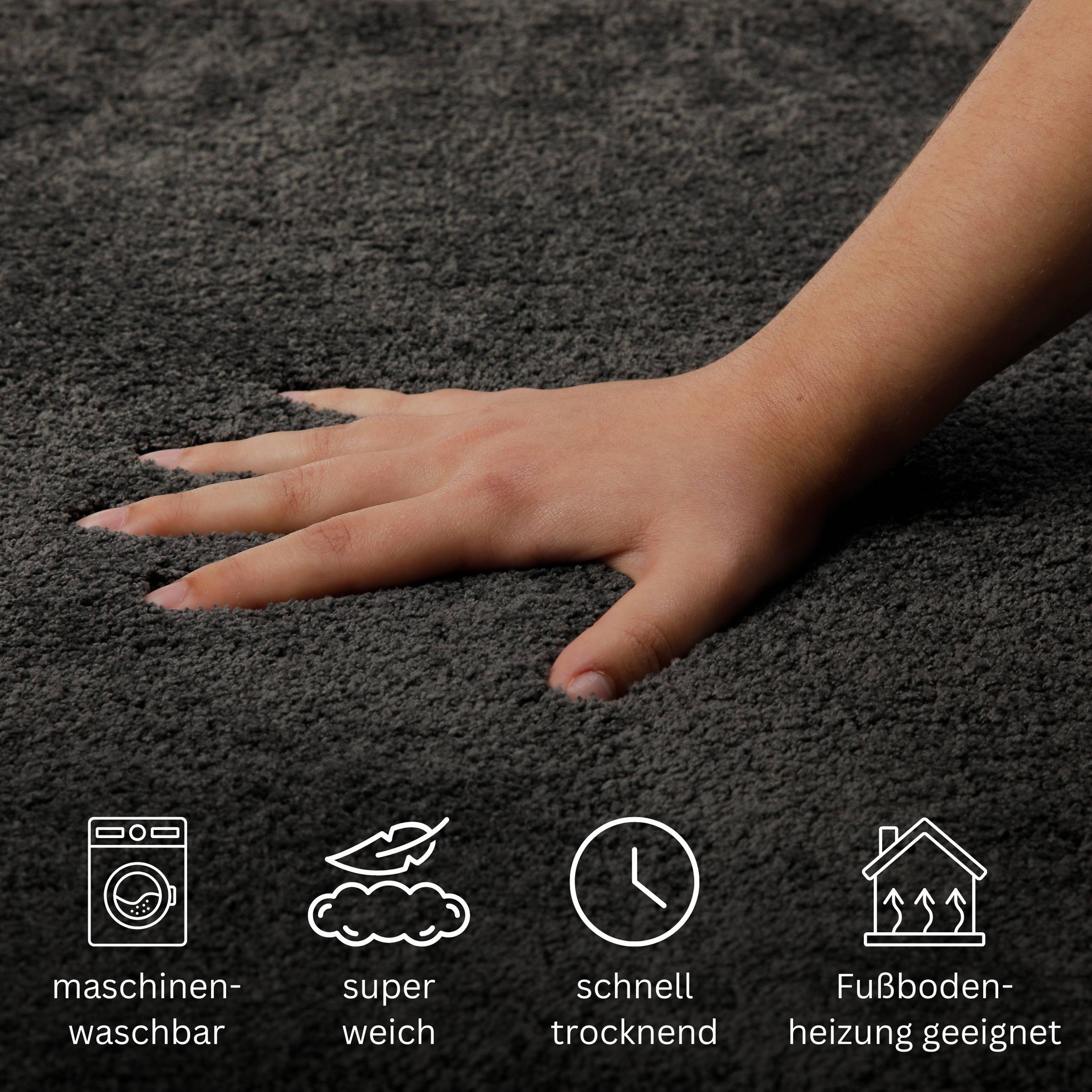 my home Badematte »Neele«, rutschhemmend beschichtet, schnell trocknend, Ba günstig online kaufen