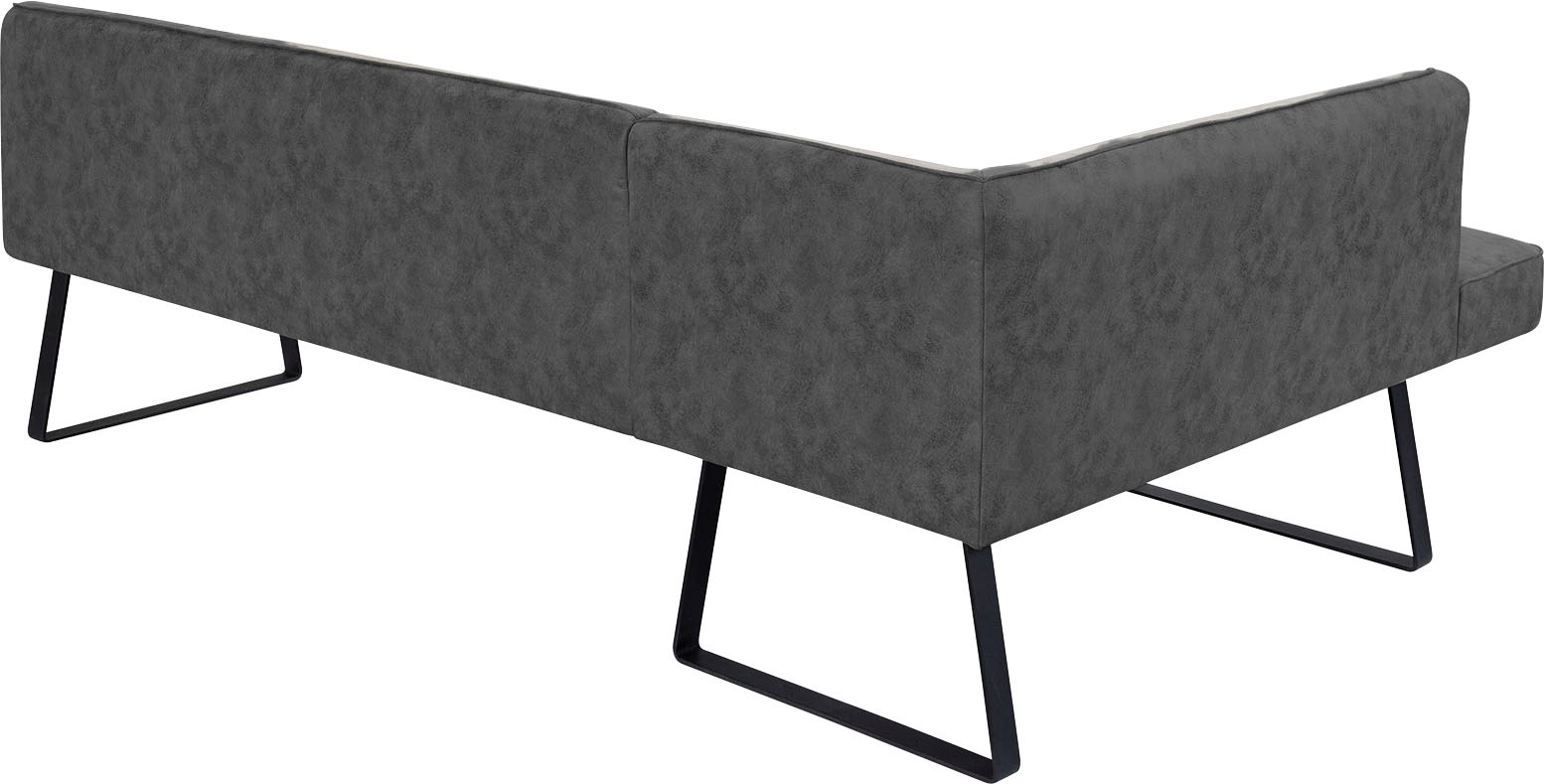 exxpo - sofa fashion Eckbank »Americano«, mit Keder und Metallfüßen, Bezug in verschiedenen Qualitäten