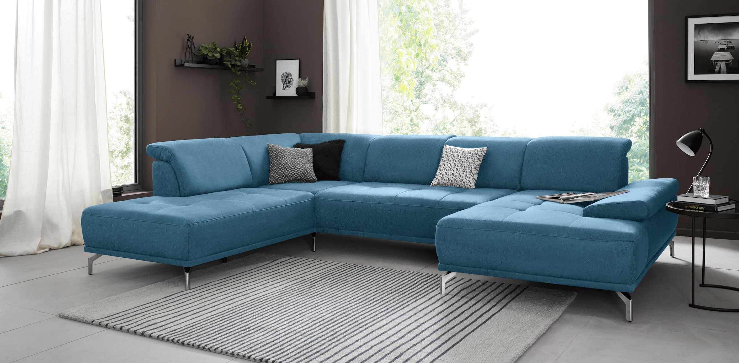 Home affaire Wohnlandschaft »Caluna« Inkl.Sitztiefenverstellung, wahlweise günstig online kaufen