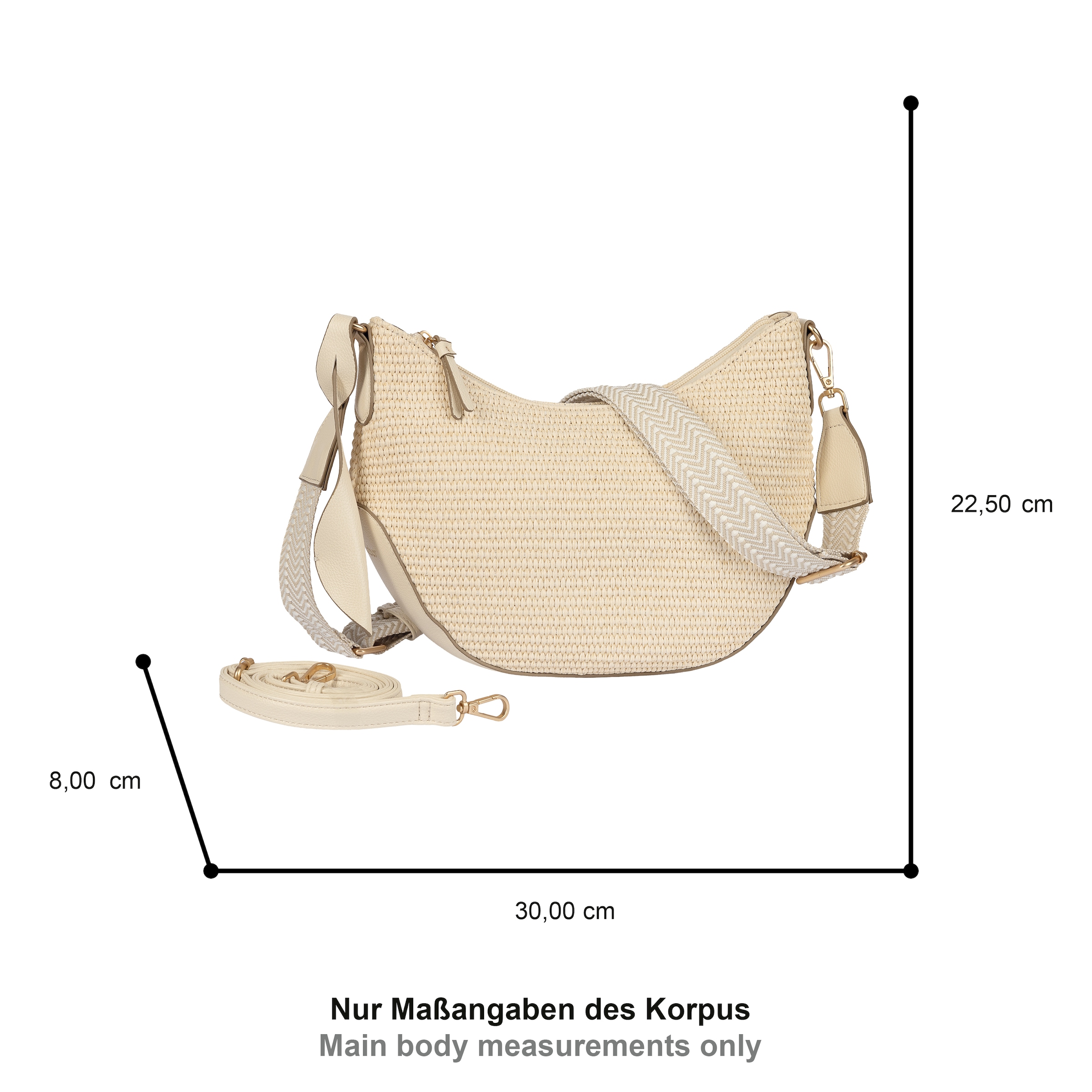 Gabor Umhängetasche »Ophelio« , Damen Handtasche, Schultertasch mit 2 Umhängeriemen