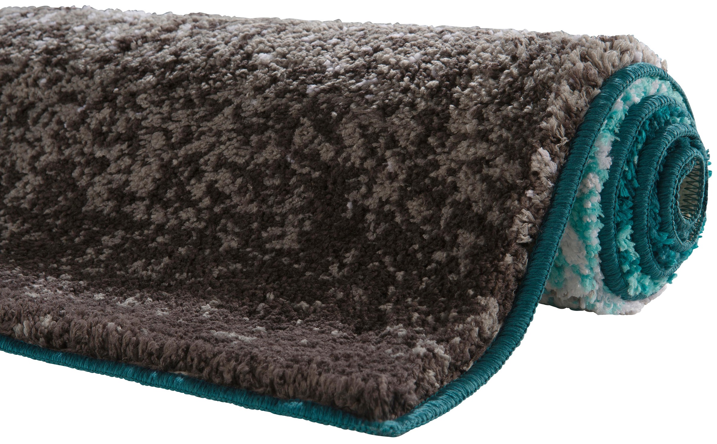 my home Badematte »Elif, Badvorleger, Badezimmer Teppich«, rutschhemmend beschichtet, fußbodenheizungsgeeignet-schnell trocknend-strapazierfähig, Ombré-Look, Badteppich, Badematten auch als 3 teiliges Set erhältlich