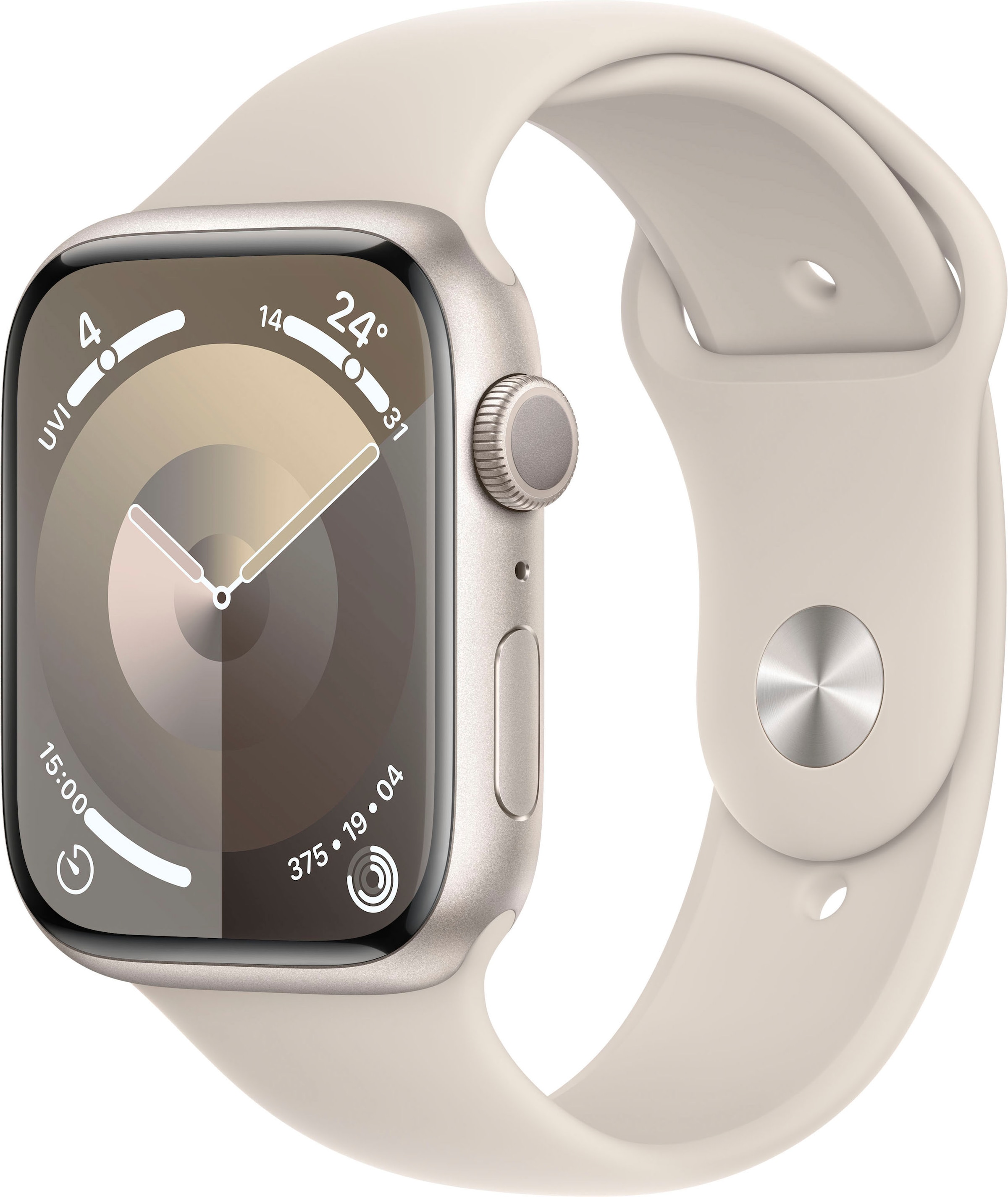 Bild von Apple Smartwatch »Watch Series 9 GPS Aluminium 45mm M/L«, (Watch OS 10 Sport Band)