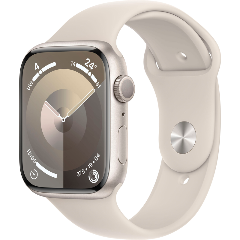 APPLE Smartwatch »Watch Series 9 Aluminium« (4, 5 cm / 1, 77 ′′) Watch OS 10 Polarstern