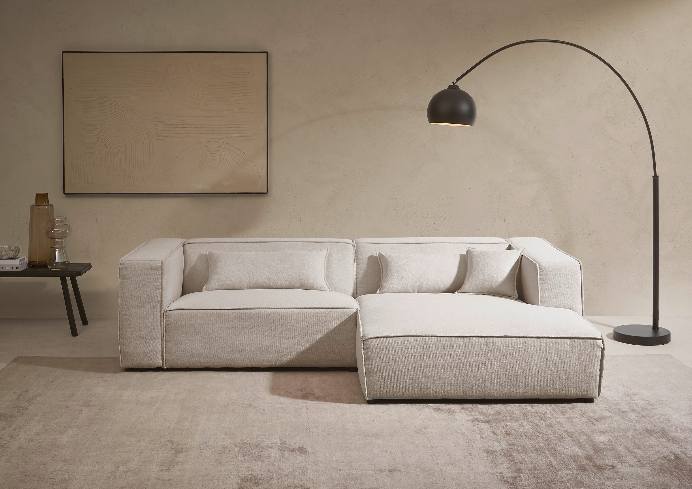 LeGer Home by Lena Gercke Ecksofa »PIARA mit Kedernaht in Cord oder Leineno günstig online kaufen