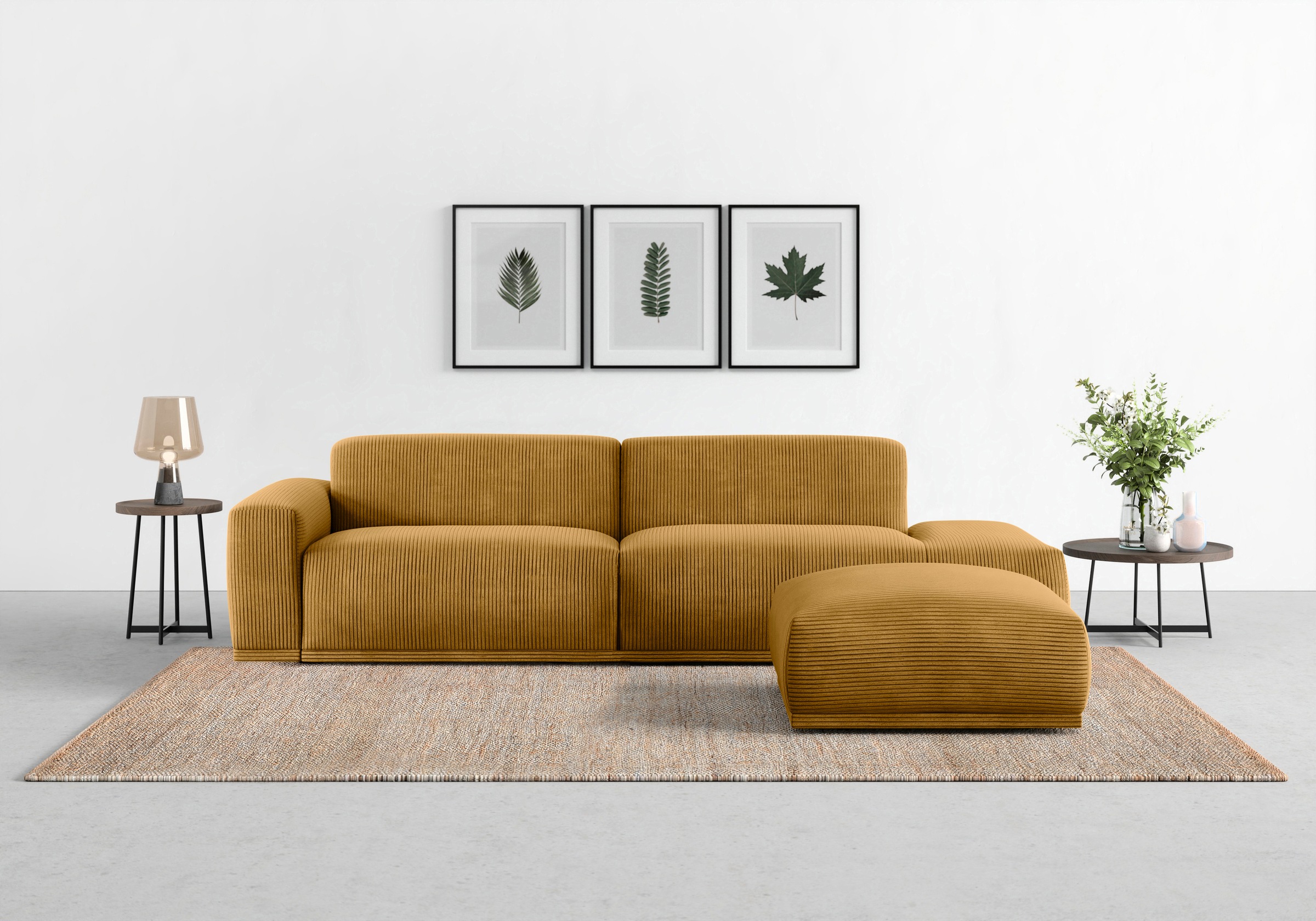 TRENDMANUFAKTUR Big-Sofa »Braga, mit hochwertigem Kaltschaum, Megasofa, in günstig online kaufen