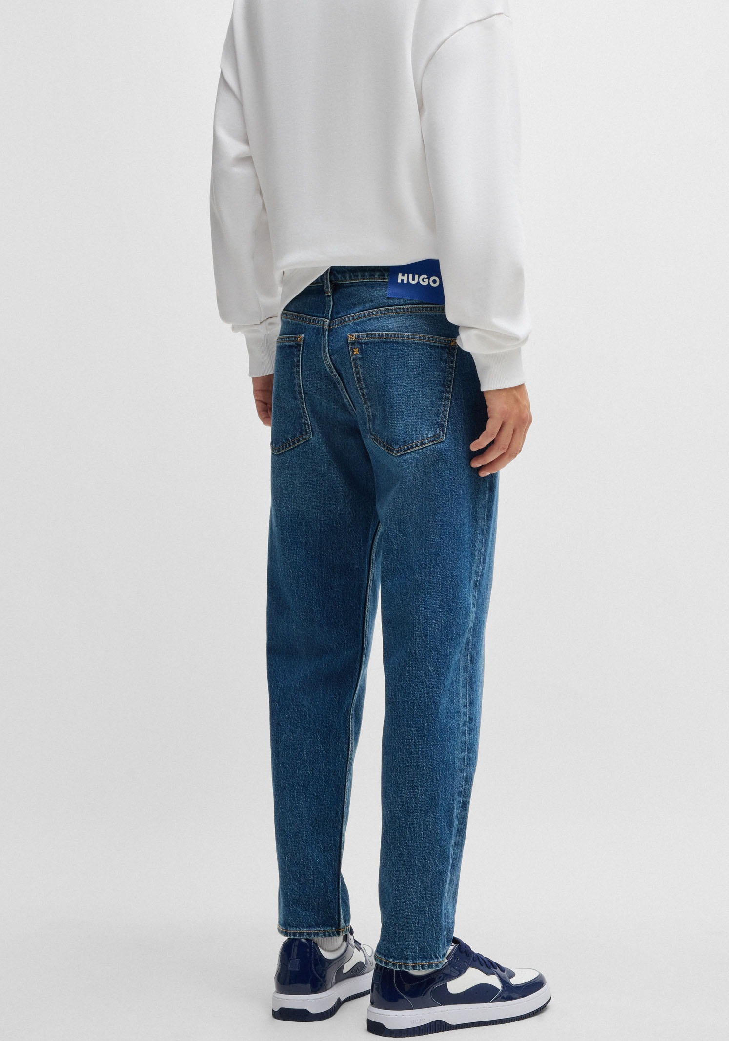 HUGO Blue Tapered-fit-Jeans »Brody«, mit Stone-washed-Finish