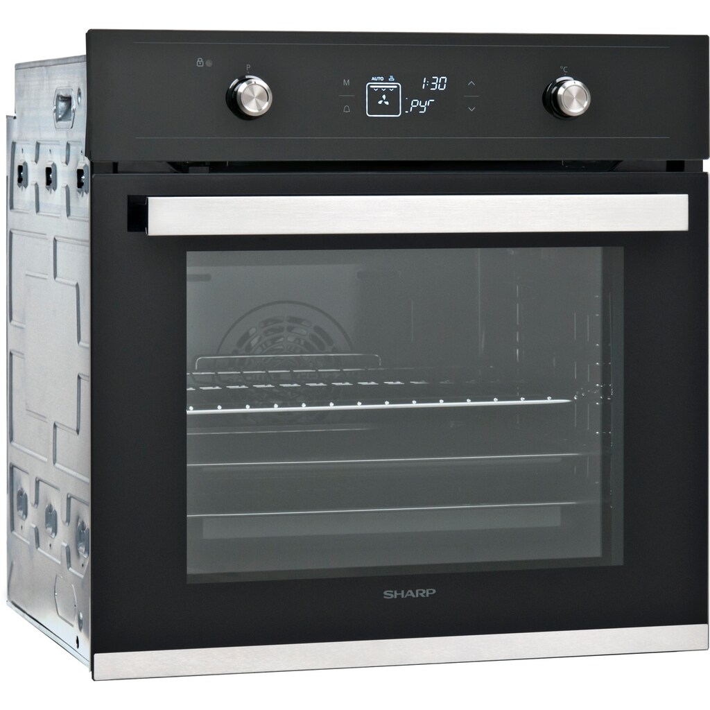 Sharp Backofen-Set »Pyro-Megaset_Ind_Graphit«, K-61V28BM1-EU, Pyrolyse-Selbstreinigung