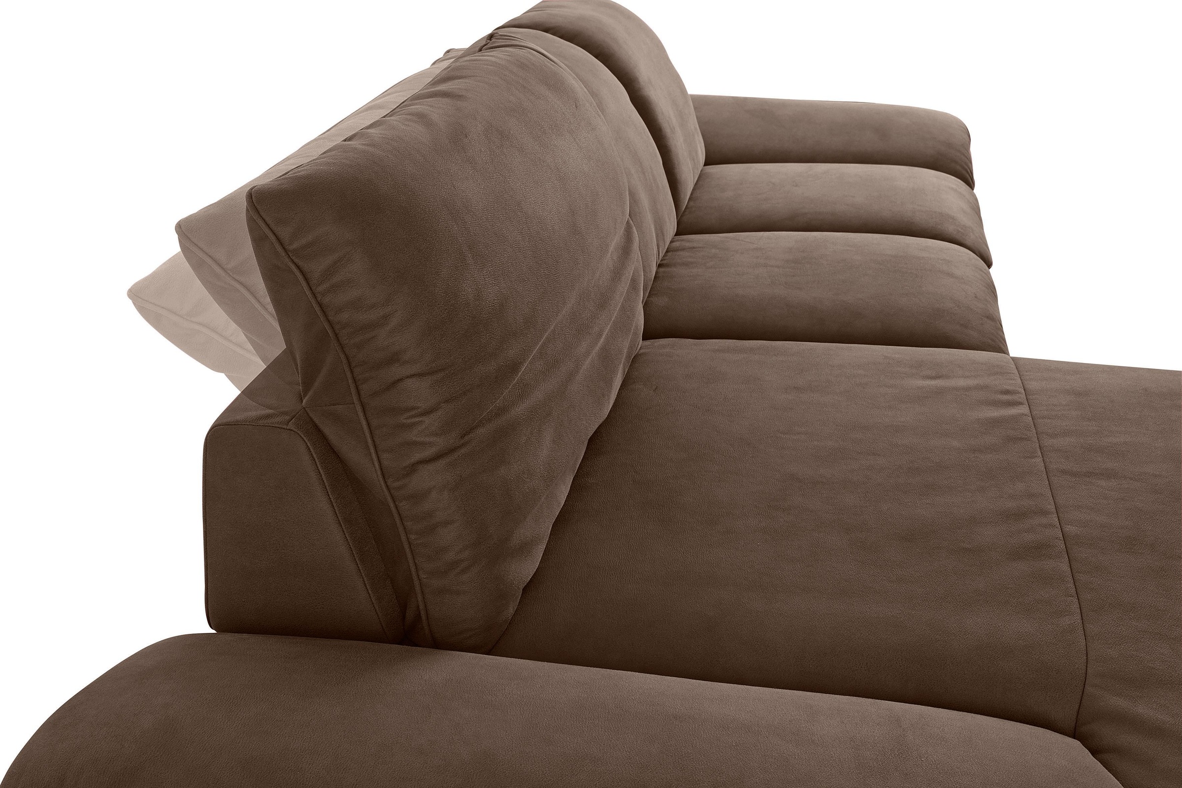 W.SCHILLIG Ecksofa »enjoy&MORE, Designsofa, elegant und bequem, L-Form«, mit Sitztiefenverstellung, Füße Chrom glänzend, Breite 310 cm
