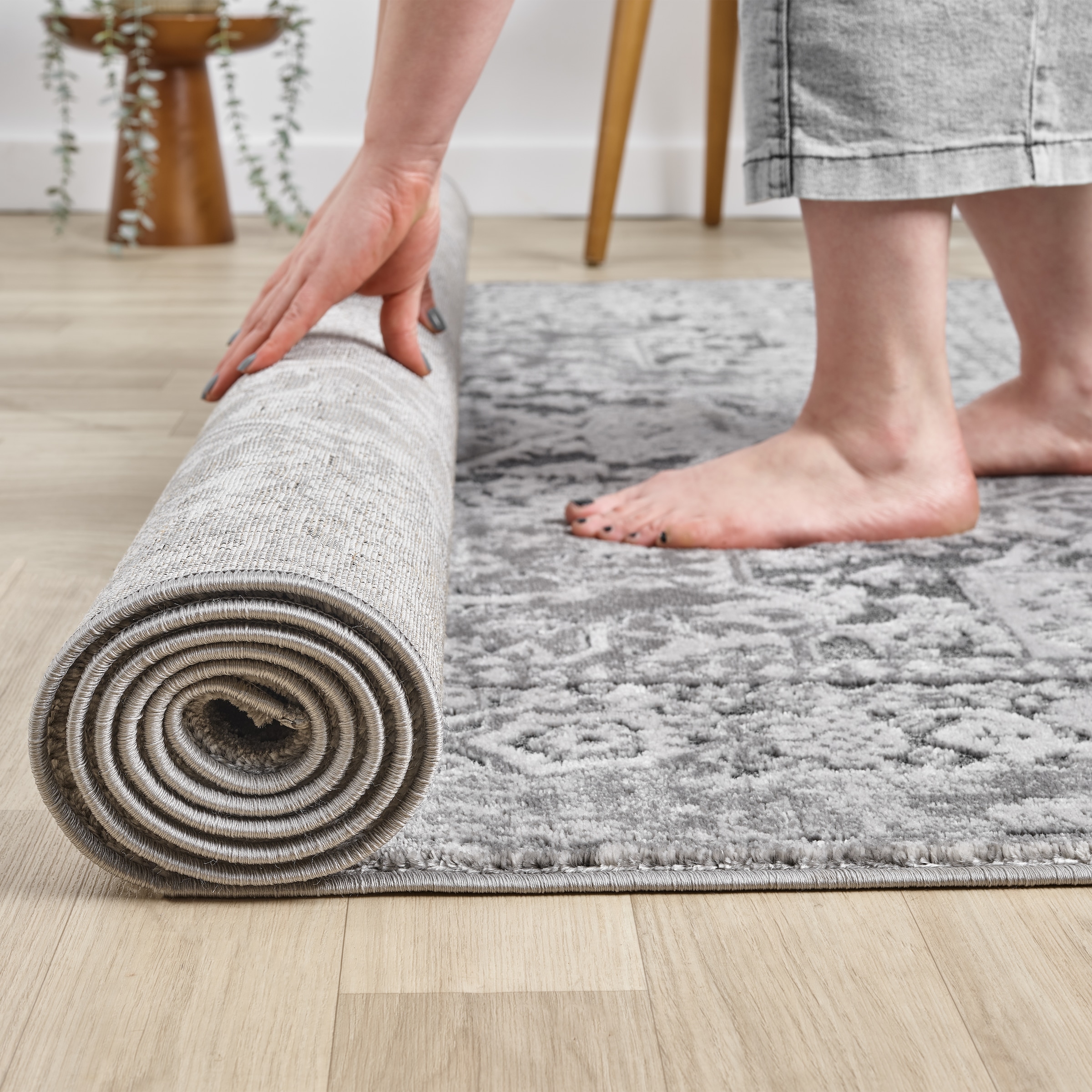 my home Teppich »Kylan, Hoch-Tief-Struktur, dezenter Glanz« rechteckig 9 mm Höhe dezenter Glanz, Schrumpf-Garn-Effekt, im Vintage-Look, dichte Qualität