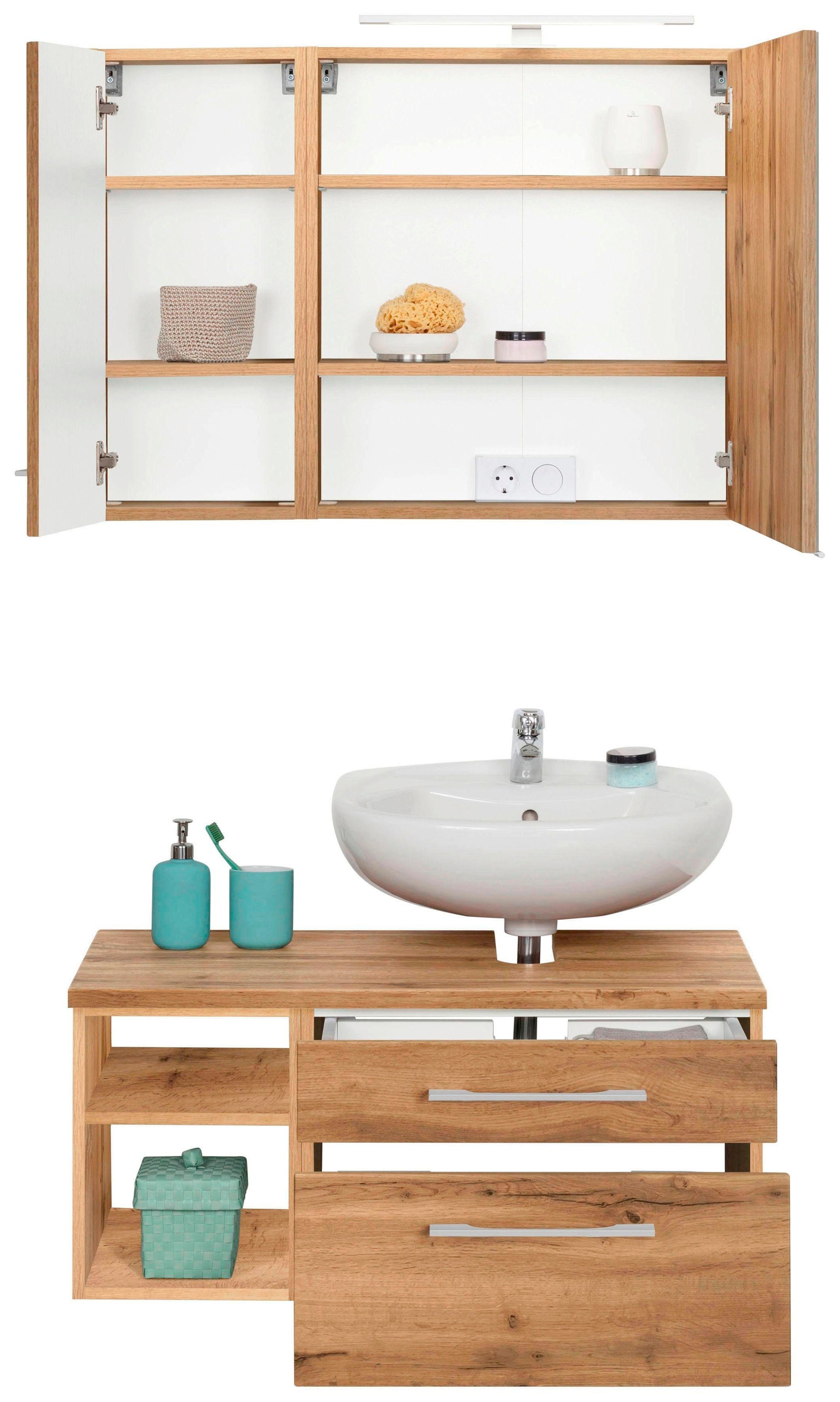 welltime Badmöbel-Set »Davos« 3 Stk. tlg. günstig online kaufen