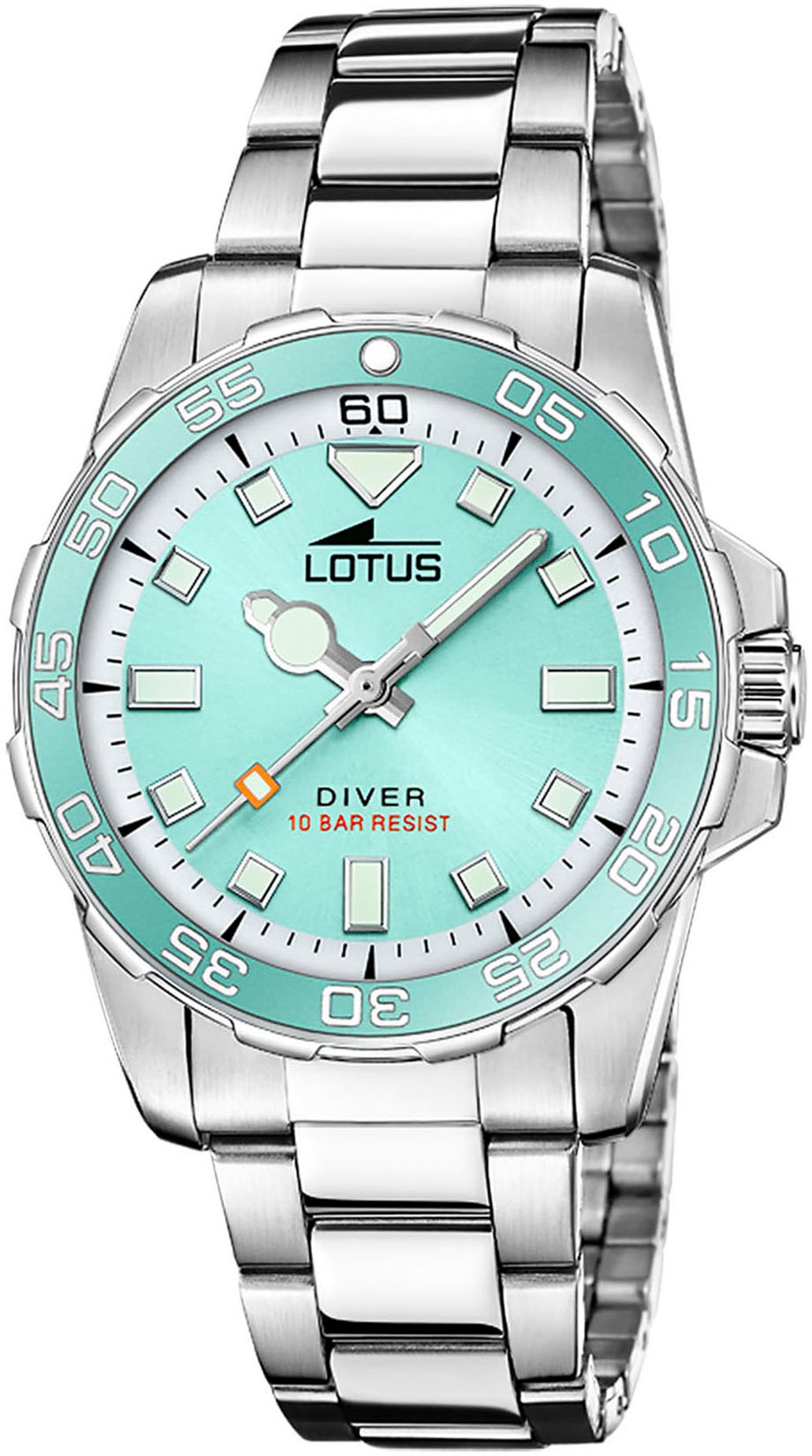 Lotus Quarzuhr, Armbanduhr, Damenuhr, Edelstahlarmband, bis 10 bar wasserdicht