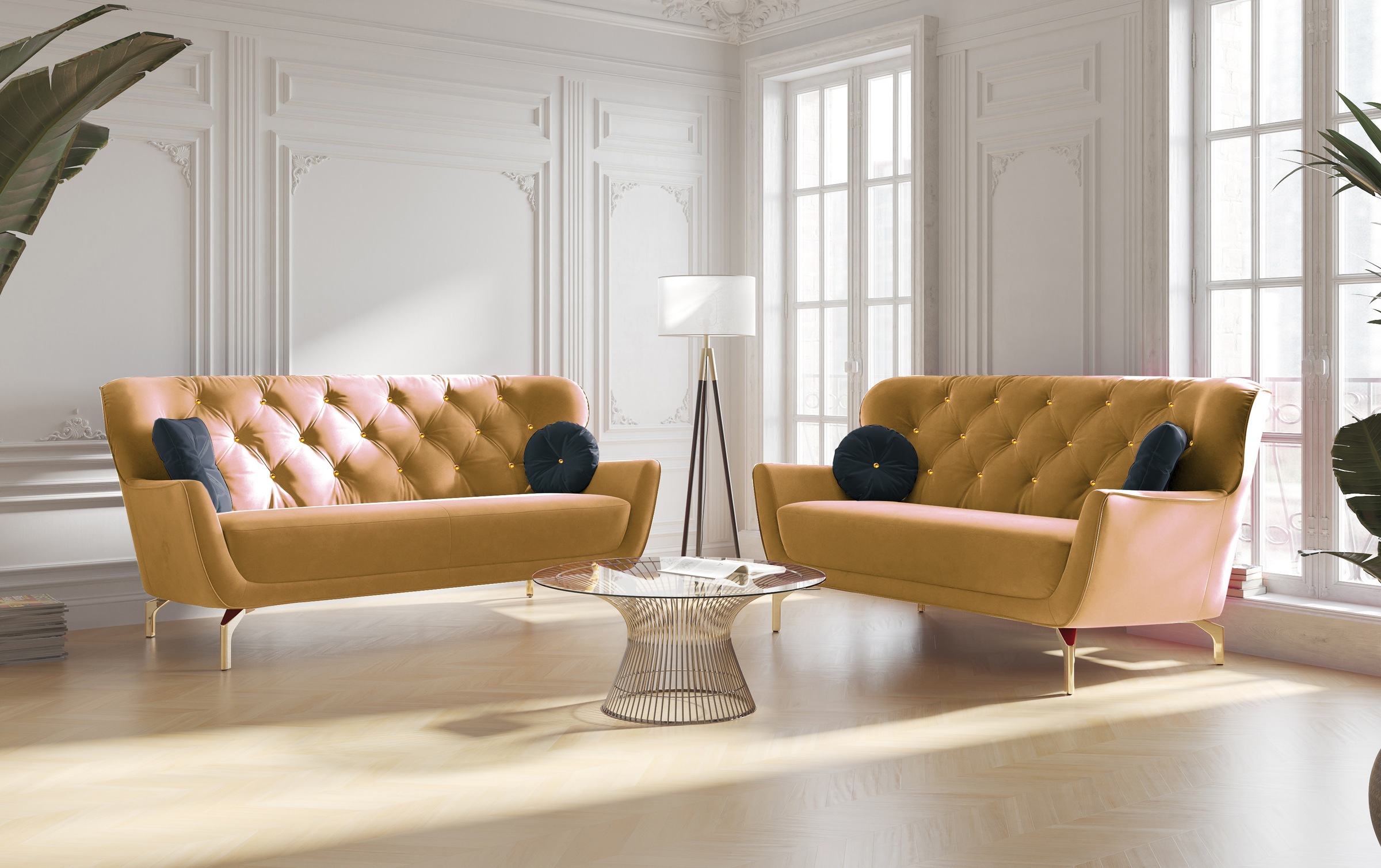 sit&more Polstergarnitur »Orient 3« 2 Stk. tlg. inkl. 4 Zierkissen mit Stra günstig online kaufen