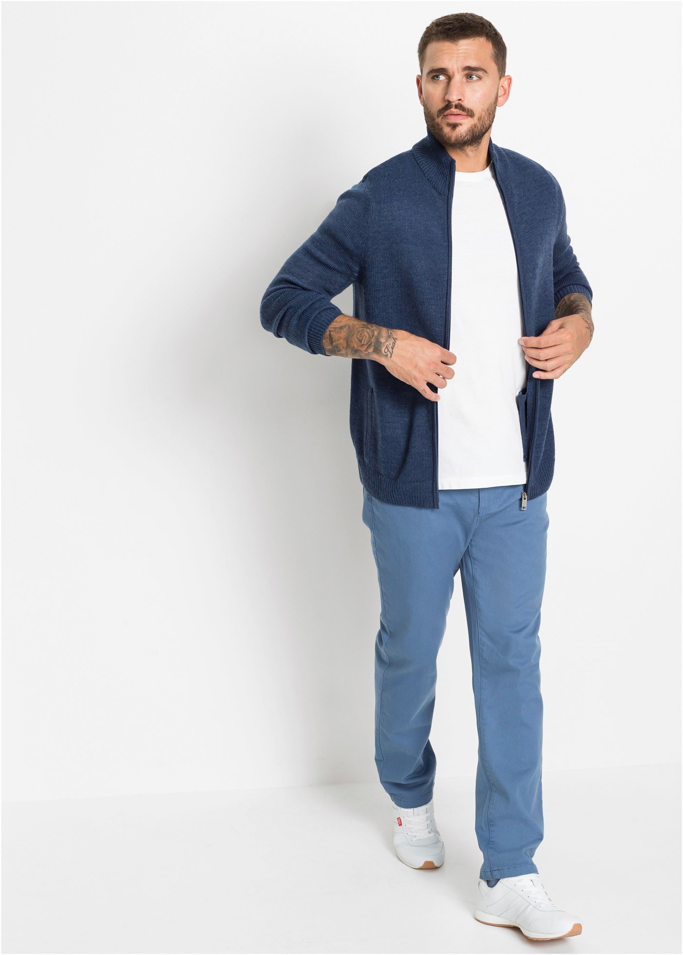 bonprix Strickjacke »Feinstrickjacke« mit Stehkragen, Regular Fit