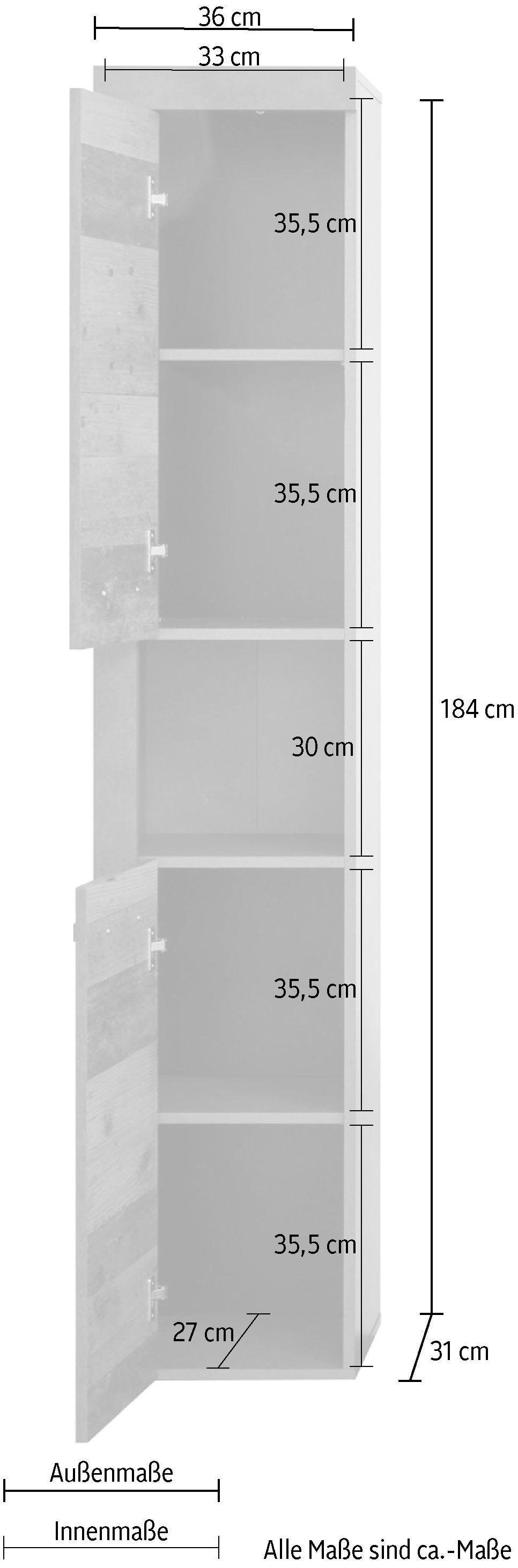 »Ilana«, bestellen Rechnung Hochschrank INOSIGN moderner Industrial auf Style