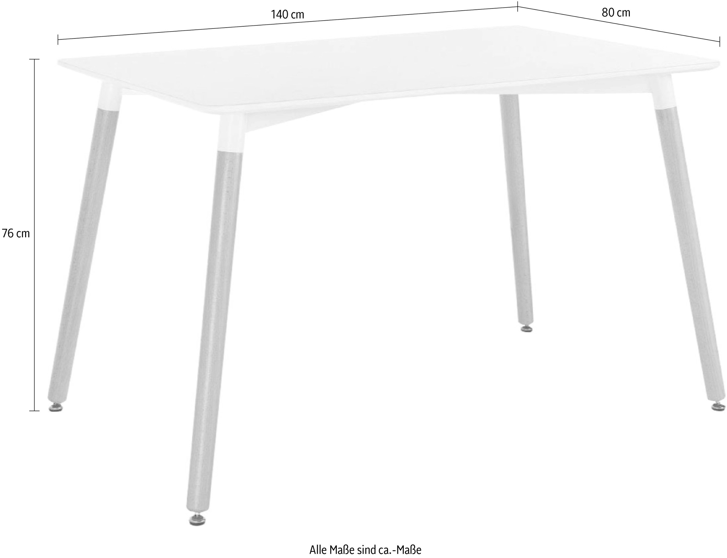 Paroli Esstisch »Piloto«, Breite 140 cm günstig online kaufen