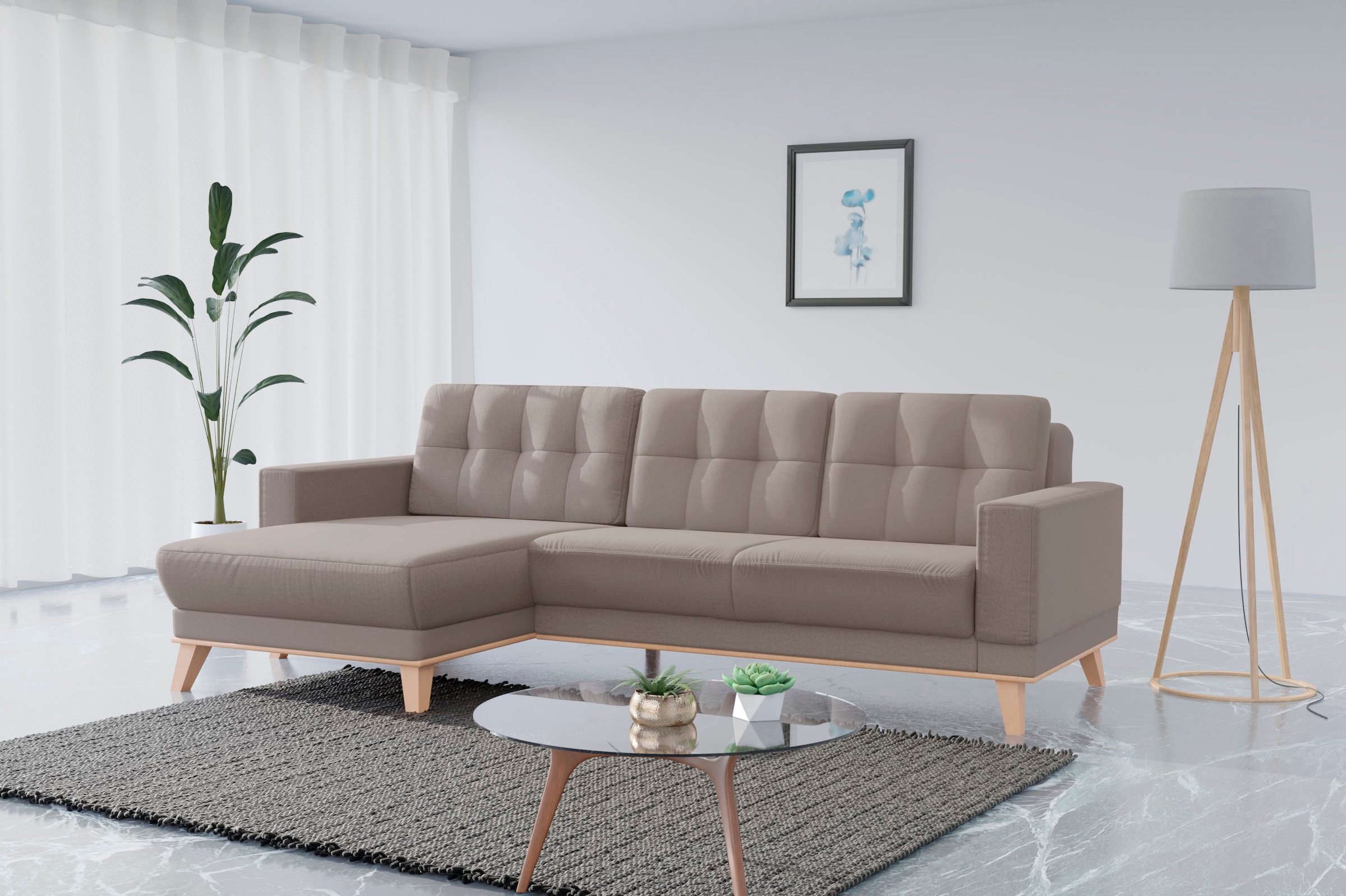 sit&more Ecksofa "Lavida L-Form", wahlweise mit Kippfunktion und Bettkasten günstig online kaufen