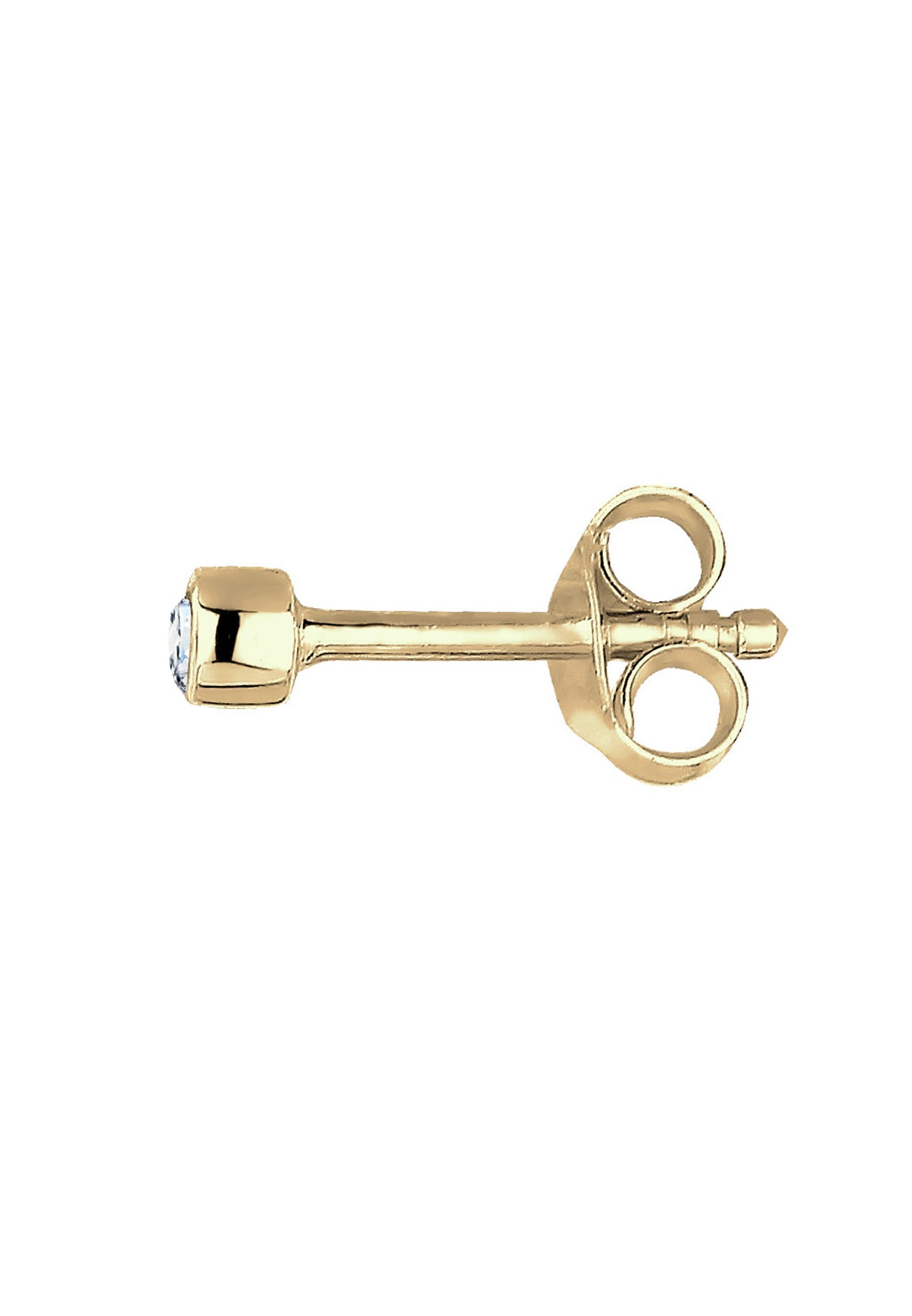 Elli DIAMONDS Paar Ohrstecker »Single Stecker Diamant (0.03ct) Basic 375 Gelbgold«