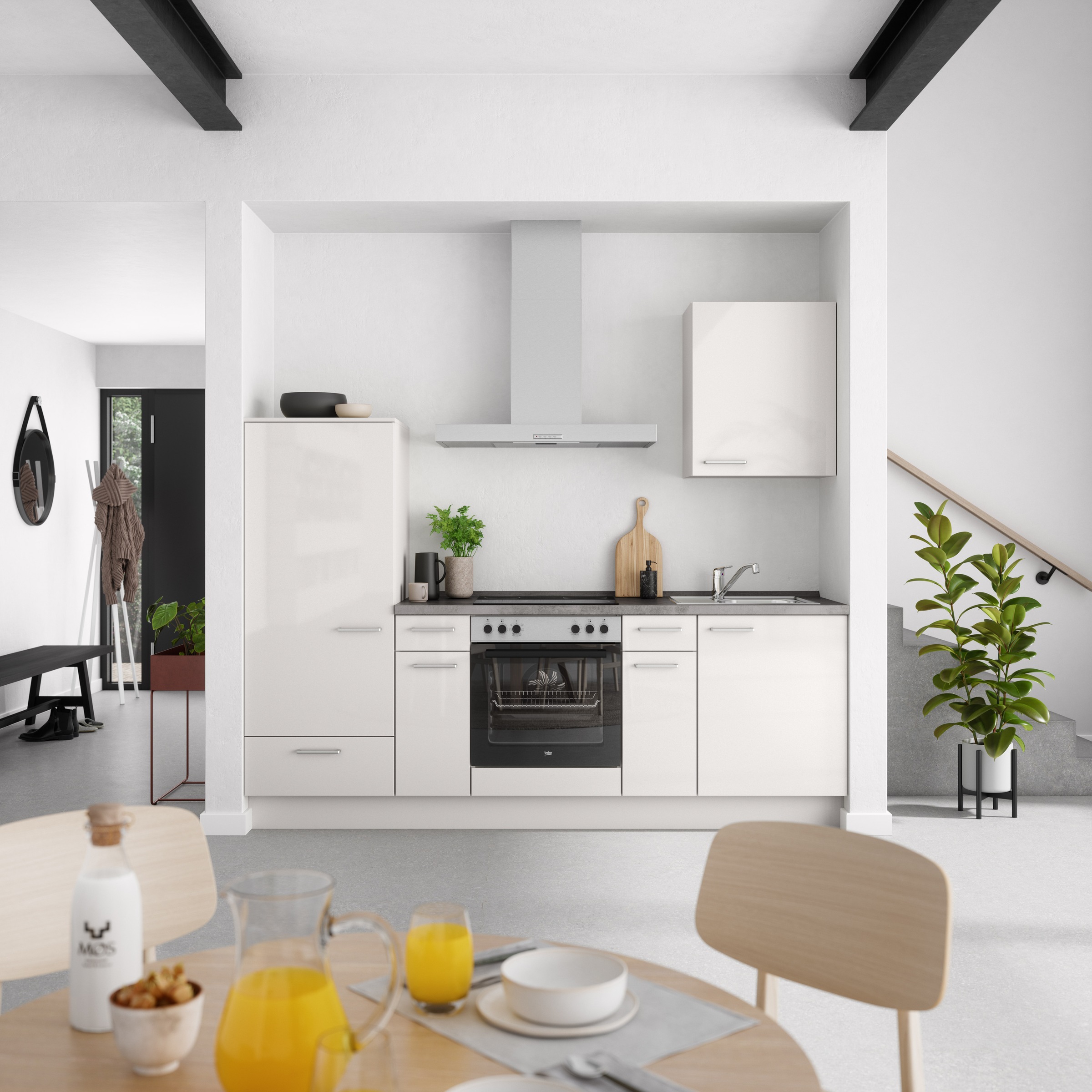 nobilia® Küchenzeile »"Flash I"«, vormontiert, Ausrichtung wählbar, Breite 240 cm, wahlw. mit E-Geräten