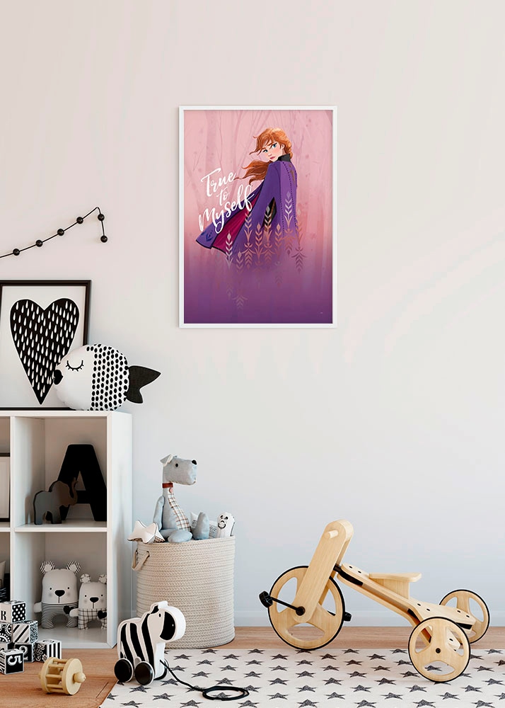 Komar Bild »Frozen Anna True to Myself« Disney 1 Stk. tlg. Wandbild zur Dekoration im Kinderzimmer - ohne Rahmen