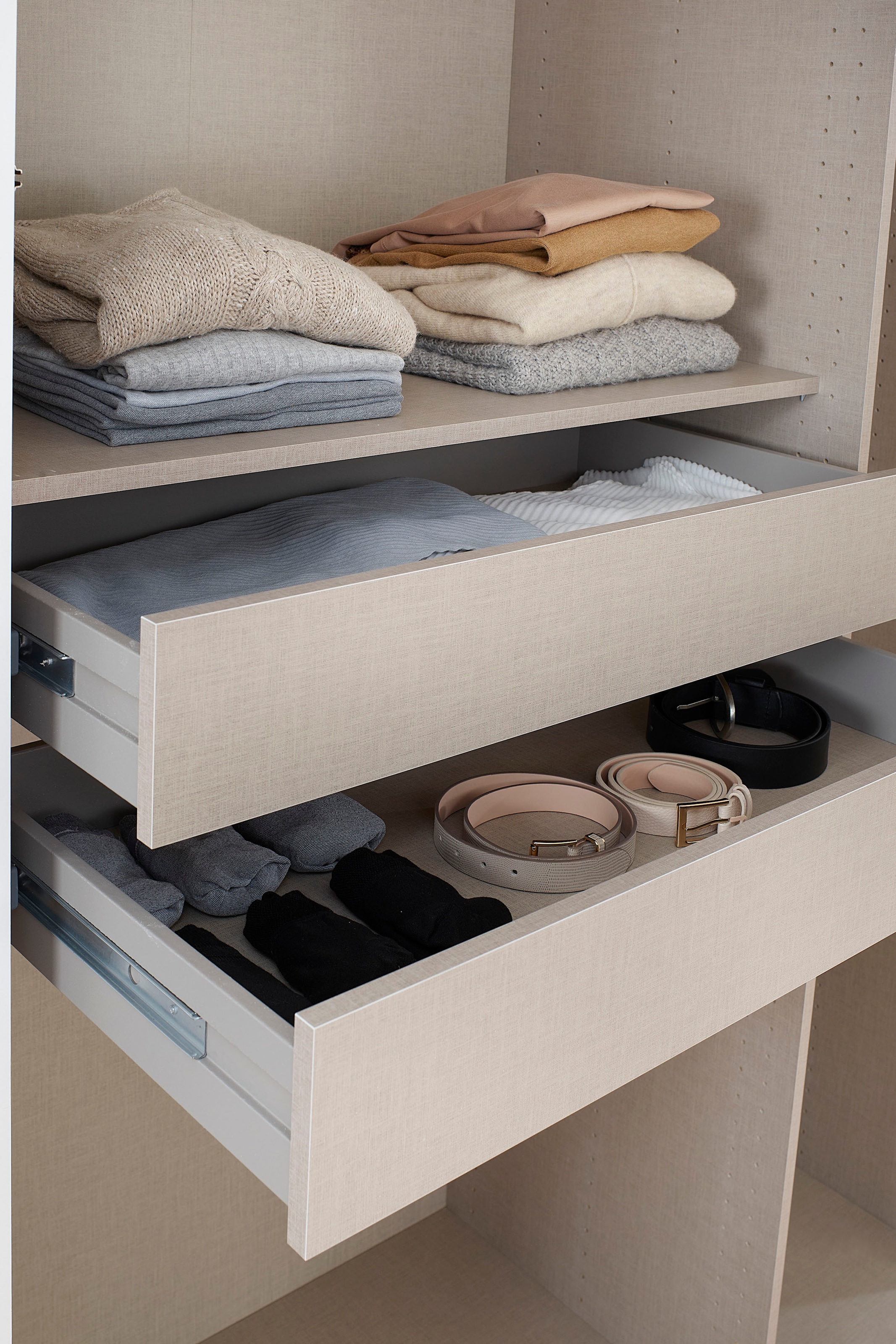 rauch Schubladeneinsatz 2 Schubladeneinsätze mit 2 Fachböden 88 cm für Drehtürenschränke