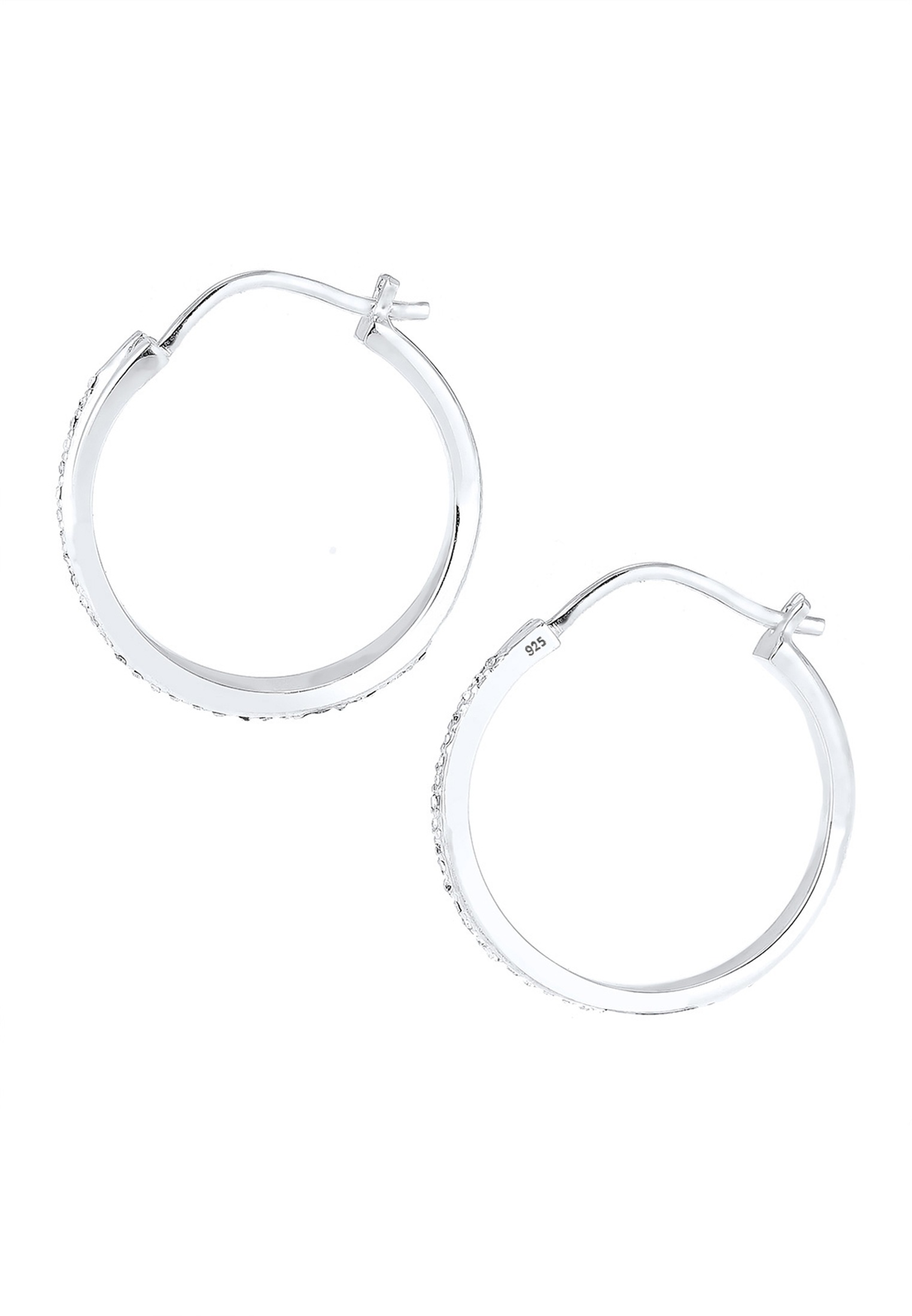 Elli Paar Creolen »Creole Verschlungen 925 Silber, mit Kristallen von Swarovski®«