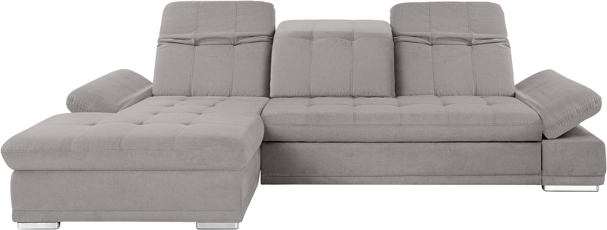 COTTA Ecksofa »Holiday L-Form mit Sitztiefen-, Armteil- und Kopfteilverstellung«, wahlweise mit Bettfunktion & Bettkasten
