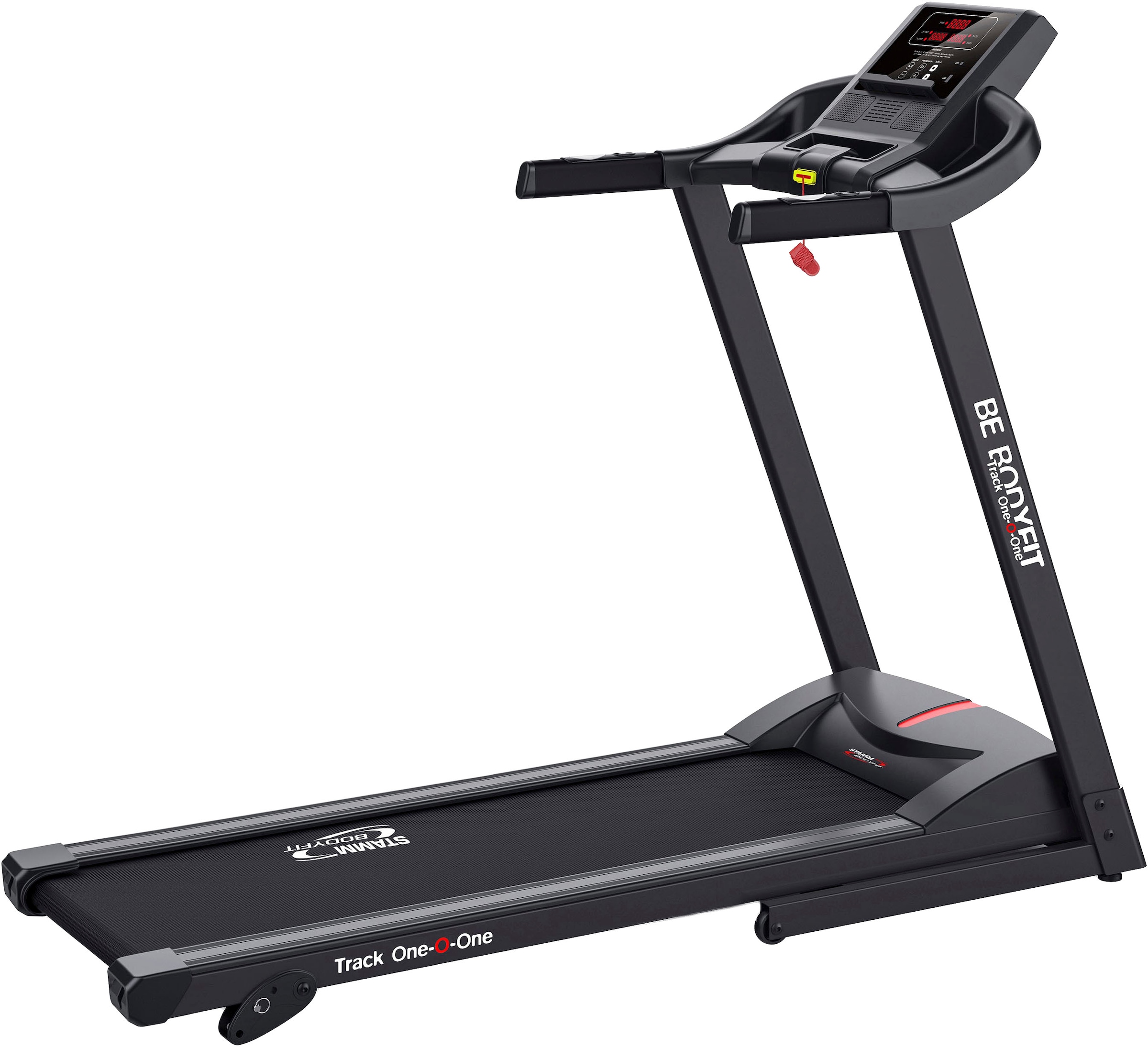 STAMM BODYFIT Laufband »TRACK ONE-O-ONE« bis max. 13 km/h, klappbar, 110 kg max. Benutzergewicht schwarz ohne Unterlegmatte Laufband