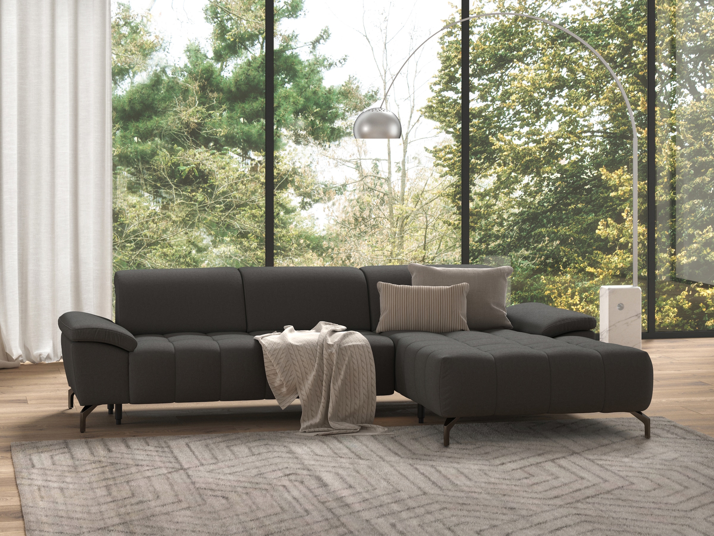 sit&more Ecksofa »Cool L-Form«, wahlweise mit Kopfteilverstellung und Vorzi günstig online kaufen