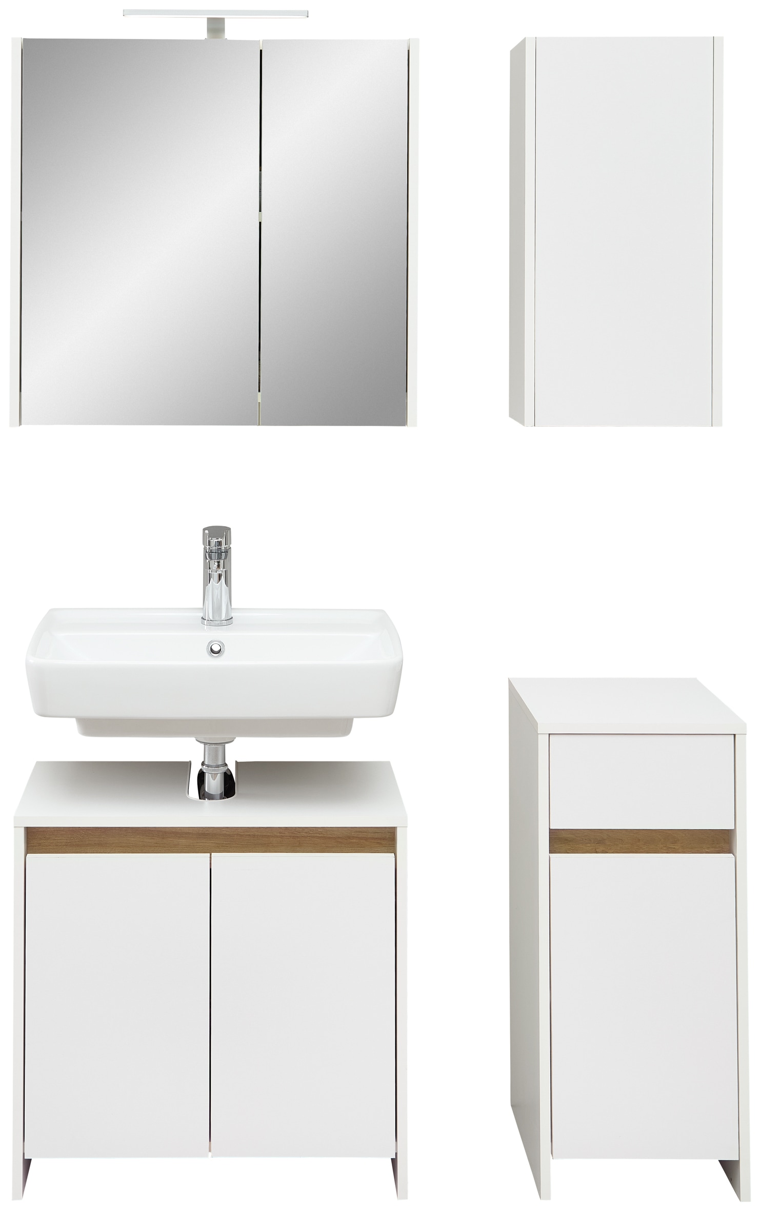 Saphir Badmöbel-Set »Quickset 100, Waschbeckenunterschrank mit Spiegelschra günstig online kaufen