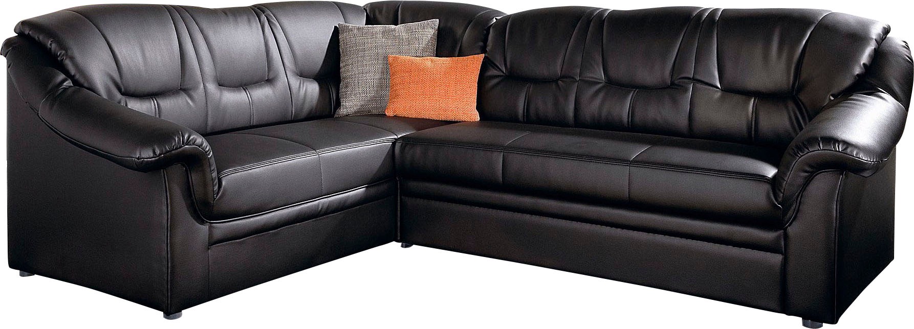 DOMO collection Ecksofa »Montana, zeitlose Rückensteppung, bequeme Armlehne günstig online kaufen
